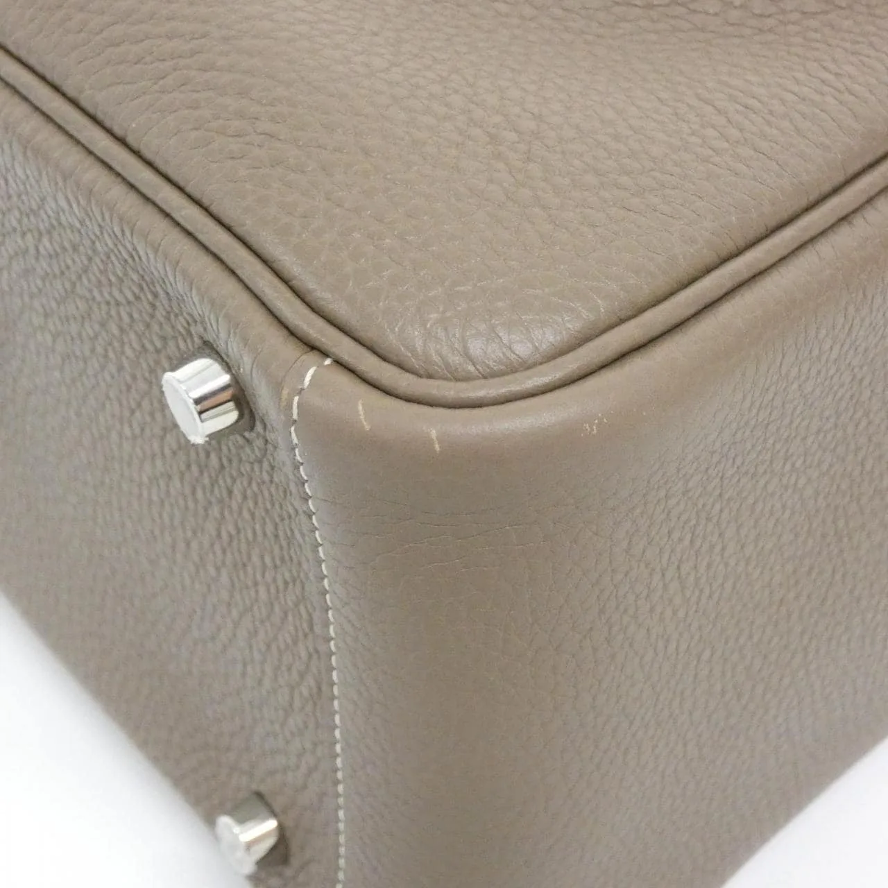 HERMES Lindy 073428CK Shoulder Clemence Etoupe Clemence 皮 中古品A - 縮圖 3