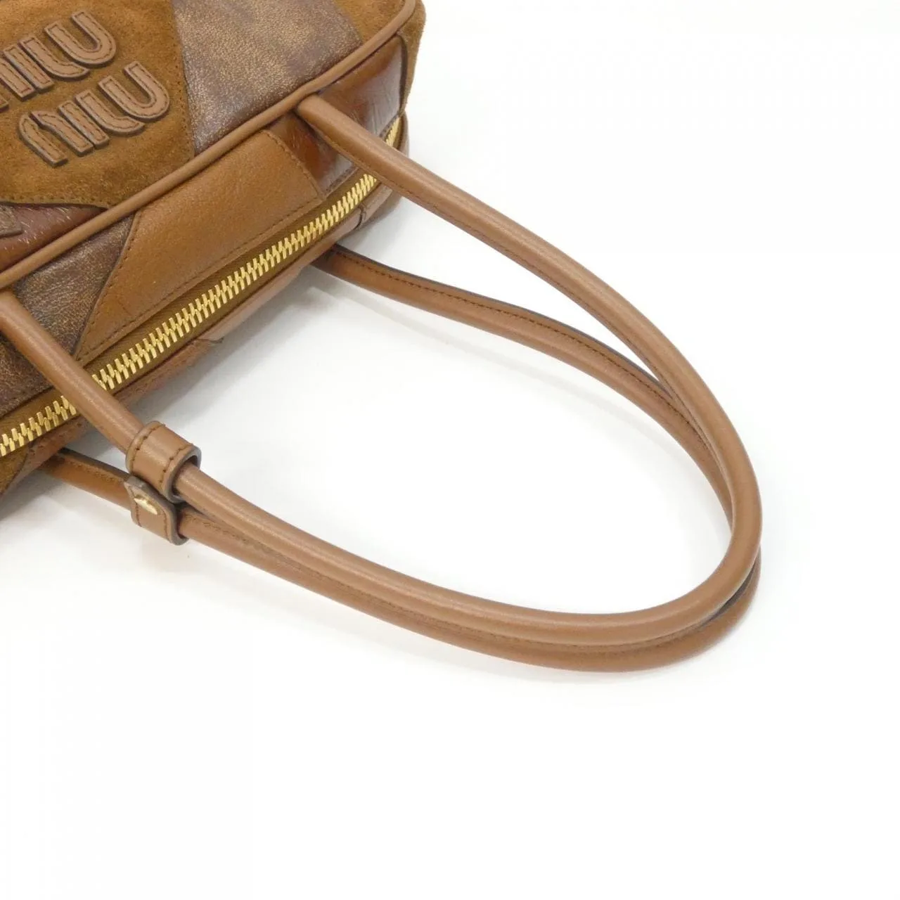 MIU MIU 5BB173 Handbag Cognac 中古品A - 縮圖 5