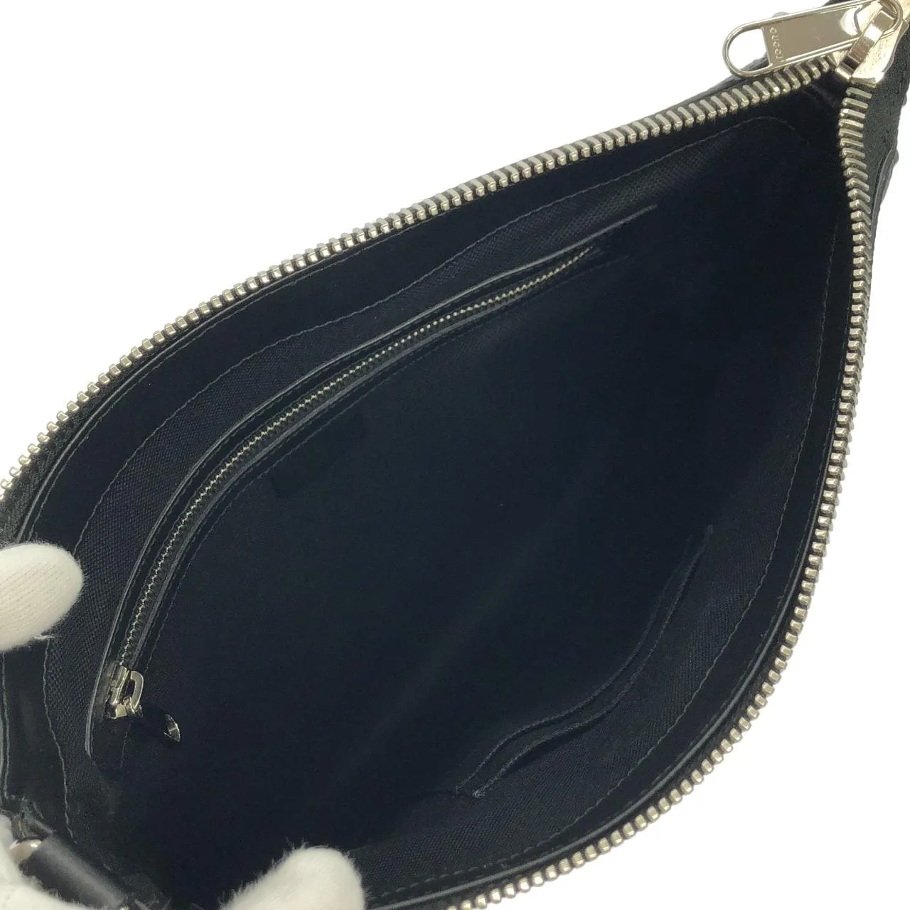 GUCCI 474137 K5RLN Shoulder Canvas 黑色 帆布 中古品A - 縮圖 7