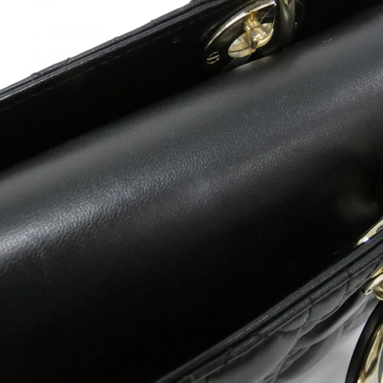 DIOR Lady Dior M0538OCAL Handbag Lambskin 黑色 羊皮 中古品A - 縮圖 4