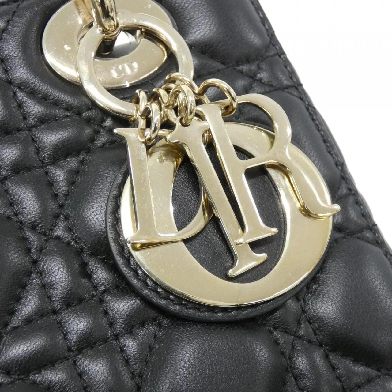DIOR Lady Dior M0538OCAL Handbag Lambskin 黑色 羊皮 中古品A - 縮圖 5