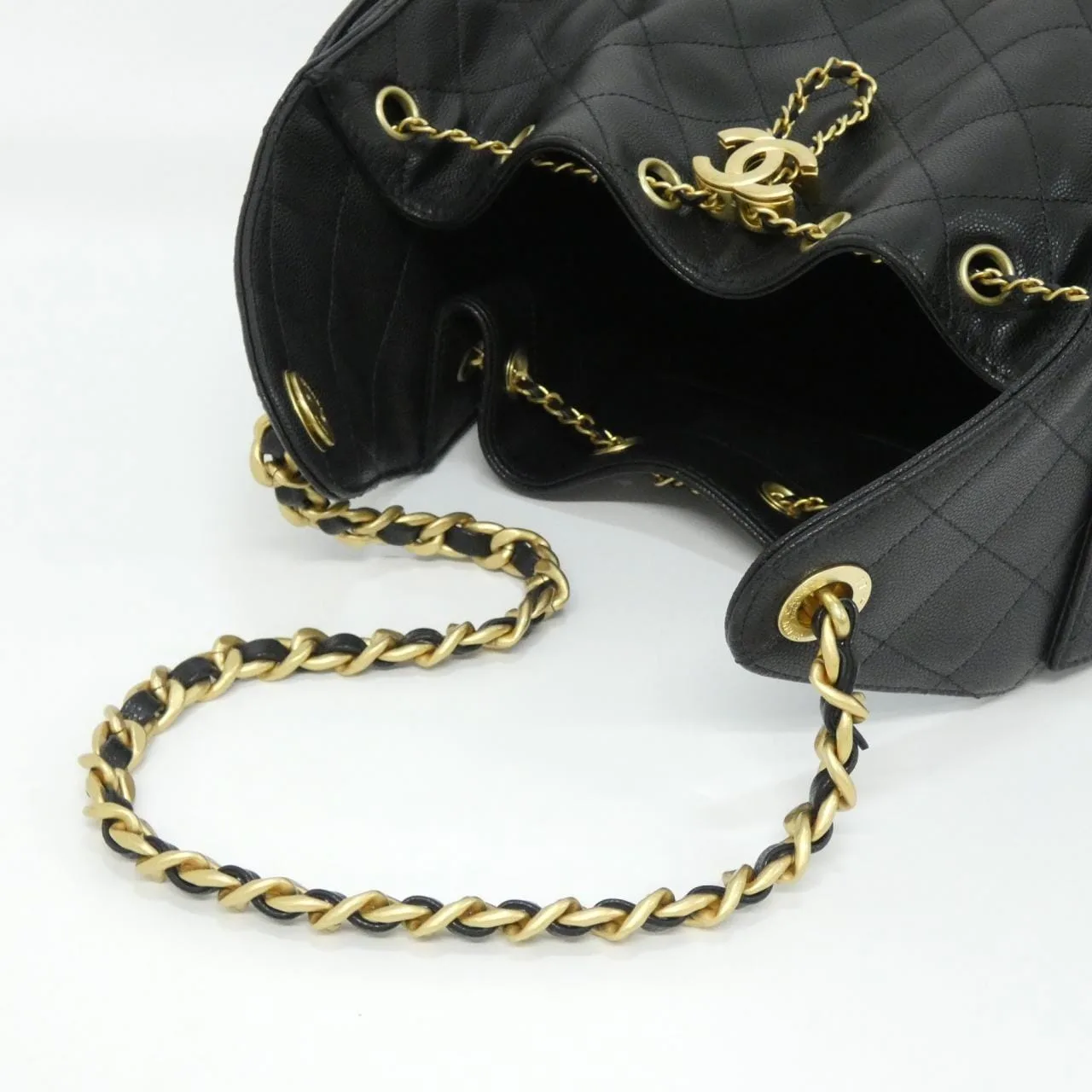 CHANEL AS5293 Shoulder Grained Calfskin Black Grained Calfskin - Thumbnail 5