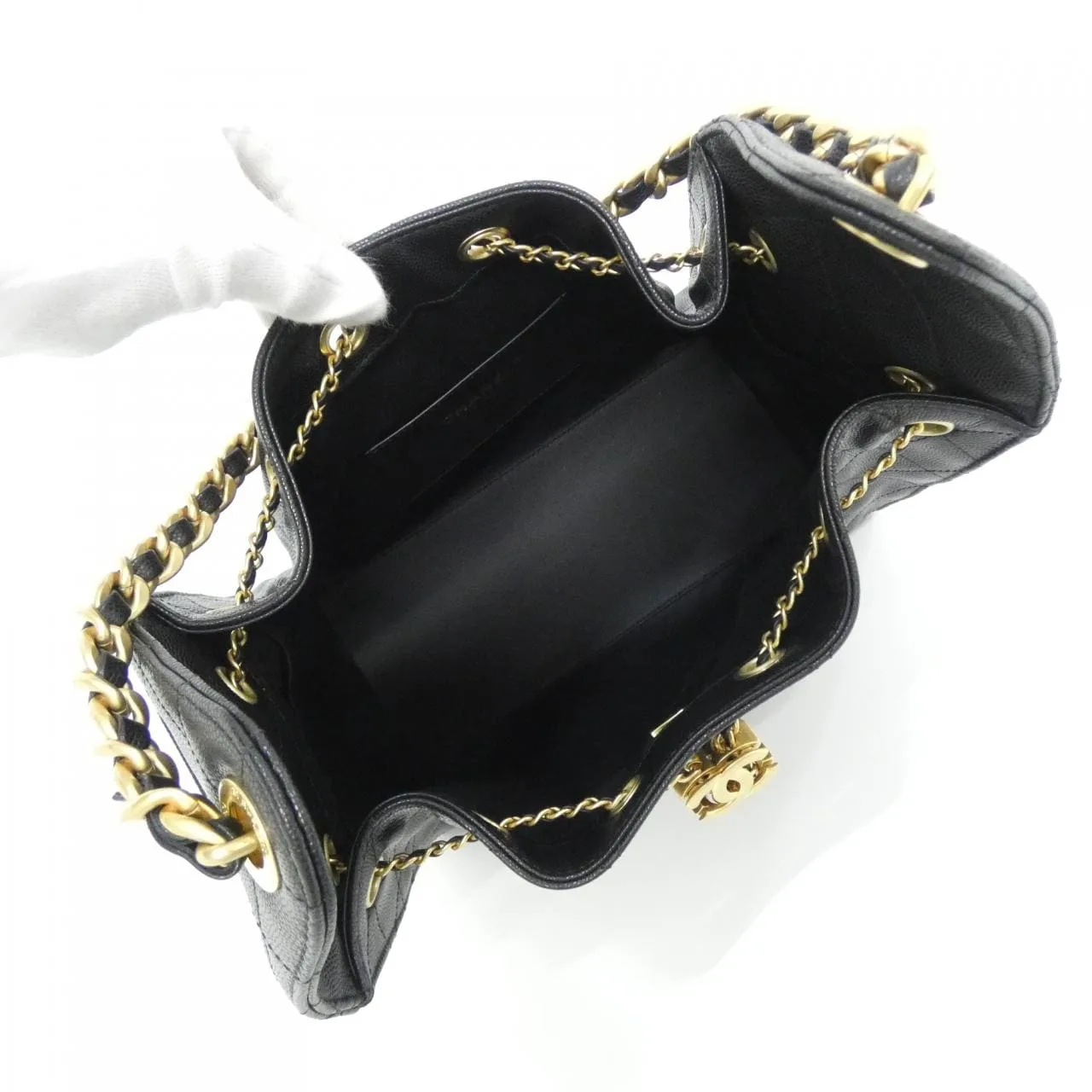 CHANEL AS5293 Shoulder Grained Calfskin Black Grained Calfskin - Thumbnail 6