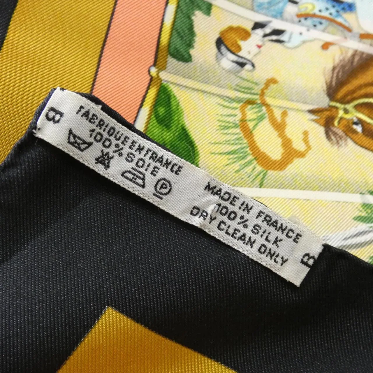 HERMES Scarf 黑色 中古品A - 縮圖 6