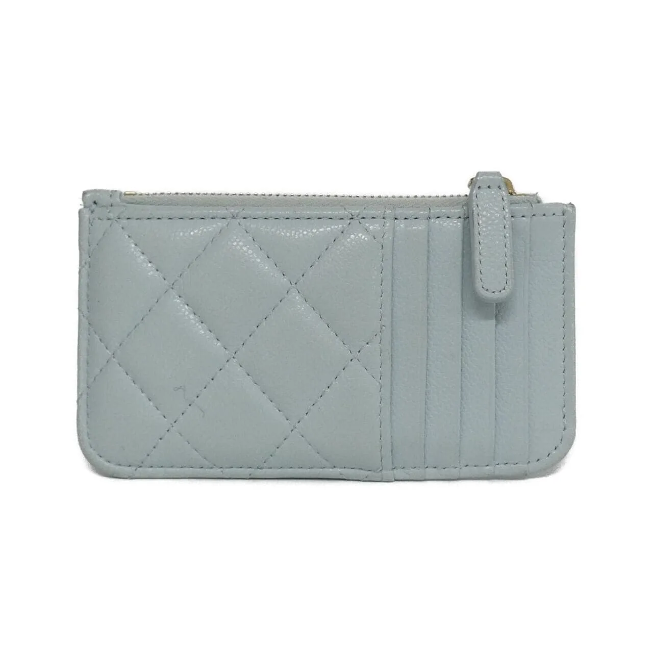 CHANEL Timeless Classic AP2570 Card Case Grained Calfskin Blue Grained Calfskin Rank B - Thumbnail 2