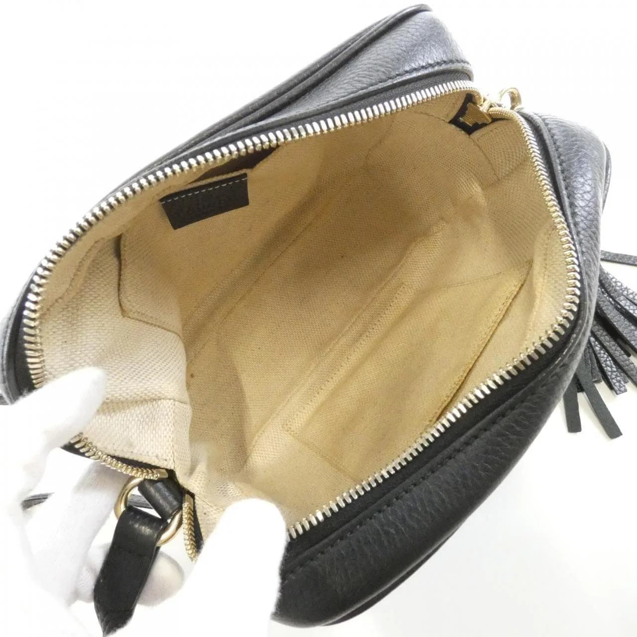 GUCCI Soho 308364 A7M0G Shoulder Leather 黑色 皮革 中古品B - 縮圖 8