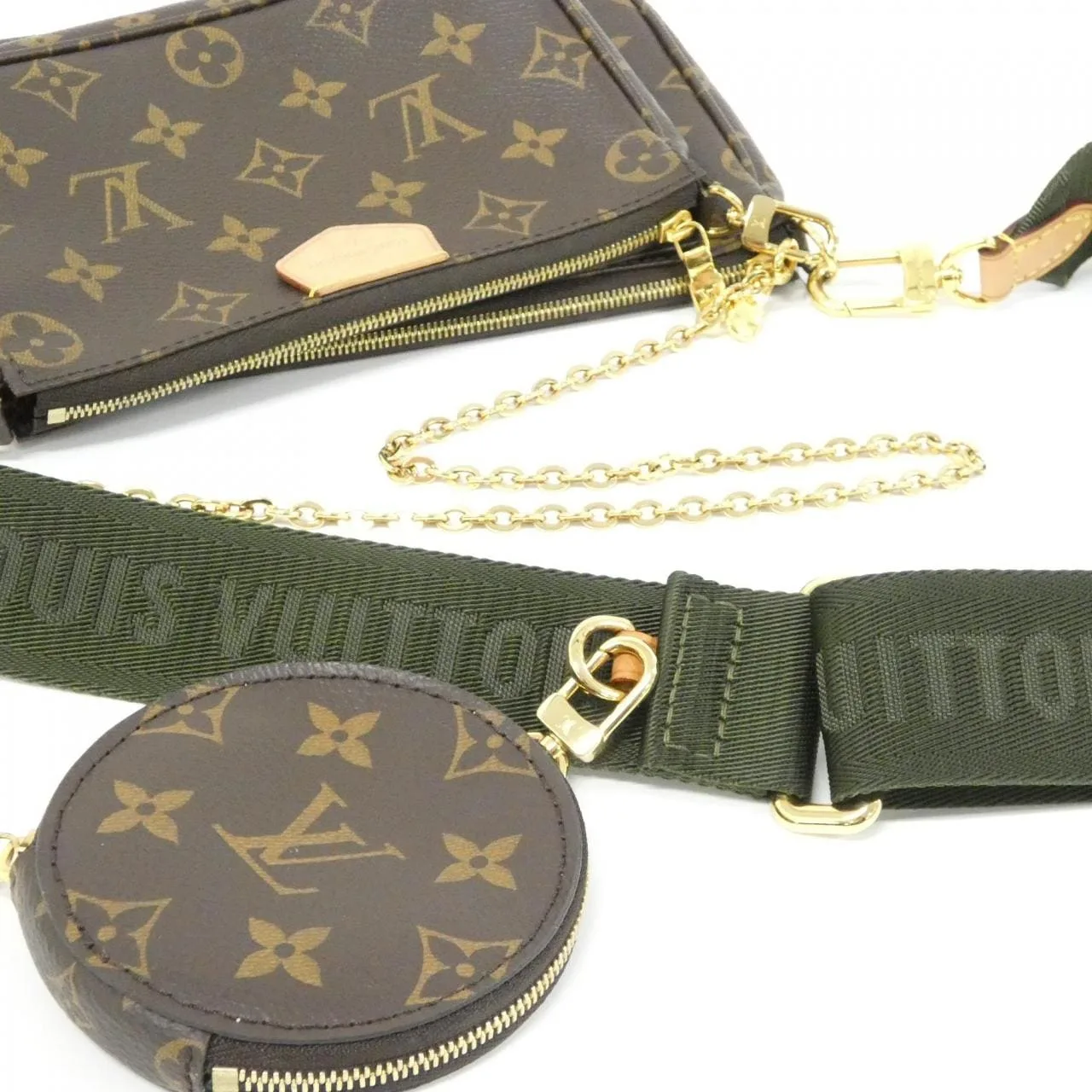 LOUIS VUITTON Pochette M44813 Shoulder Monogram 黑色 Monogram 中古品A - 縮圖 9