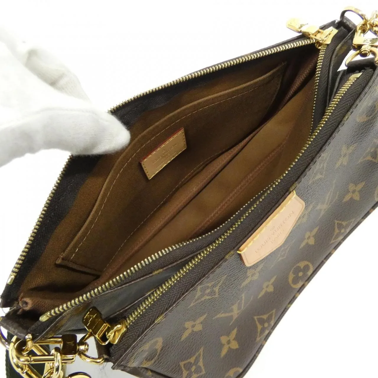LOUIS VUITTON Pochette M44813 Shoulder Monogram 黑色 Monogram 中古品A - 縮圖 10