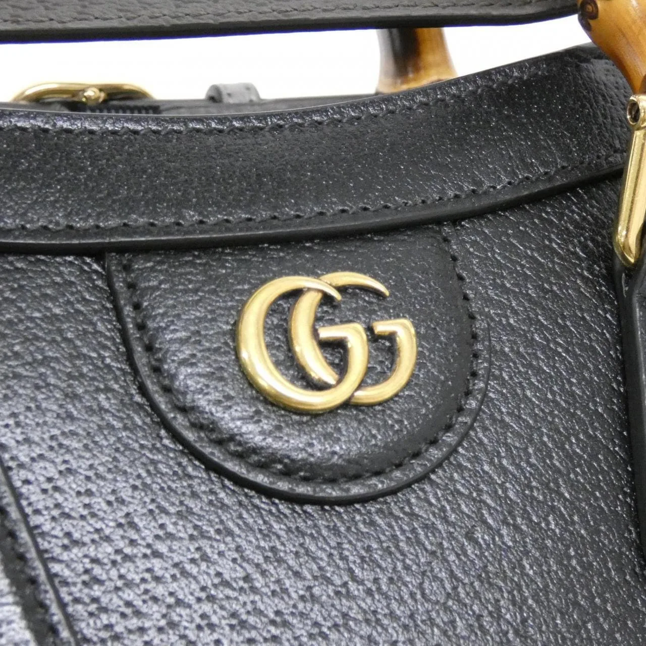 GUCCI 702721 U3ZDT Handbag Leather Black Leather Rank A - Thumbnail 4