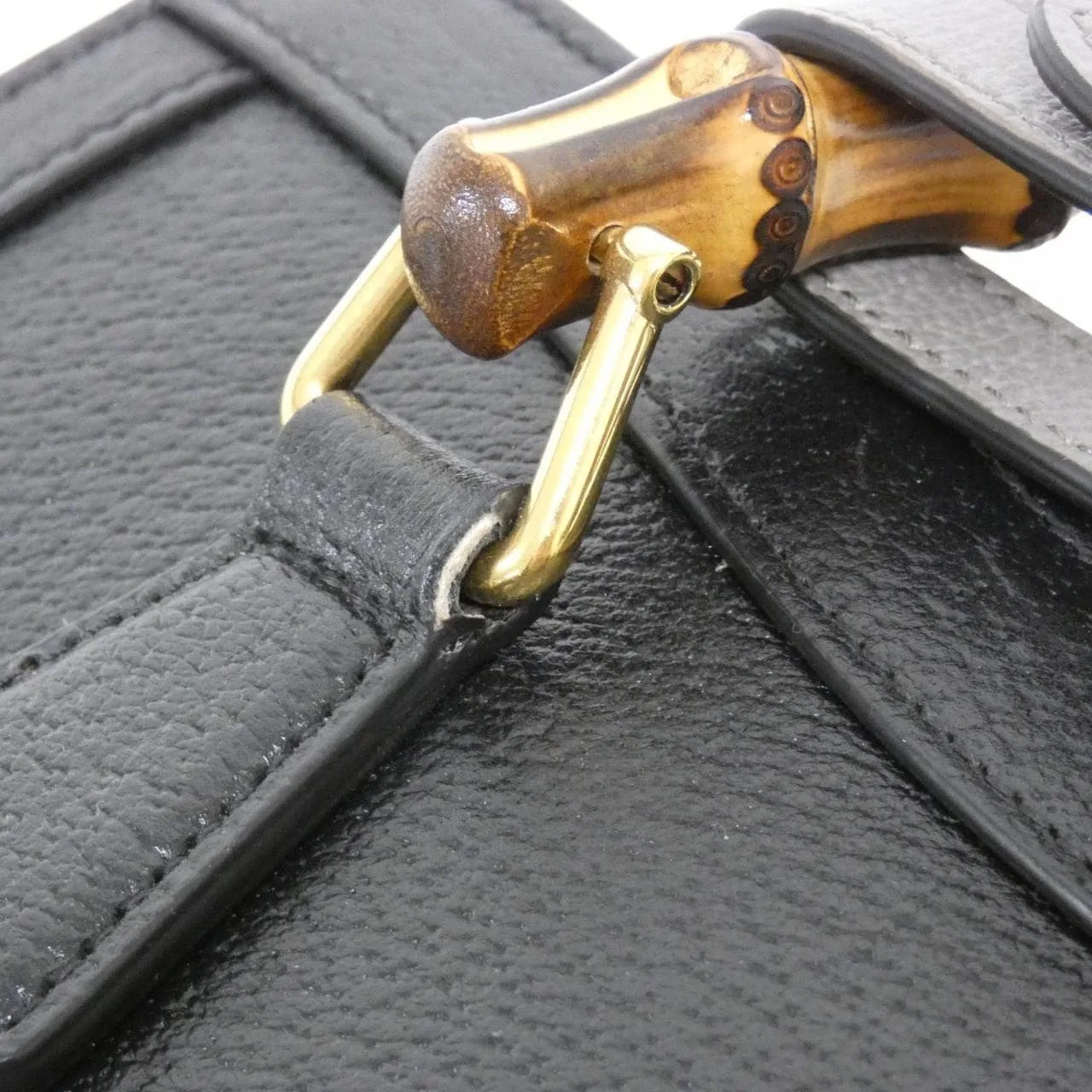 GUCCI 702721 U3ZDT Handbag Leather Black Leather Rank A - Thumbnail 7