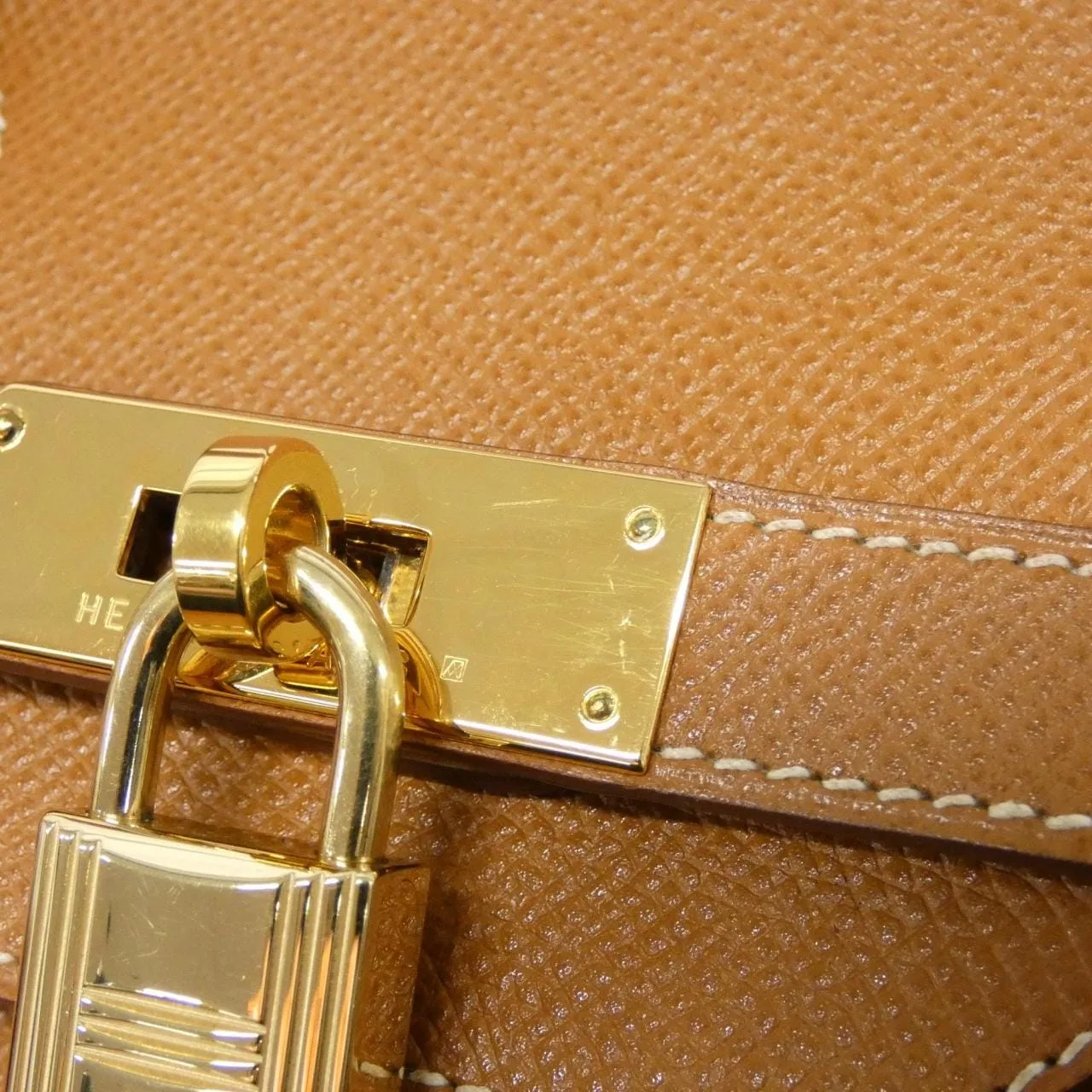 HERMES Birkin 021696CC Handbag Gold Rank A - Thumbnail 5