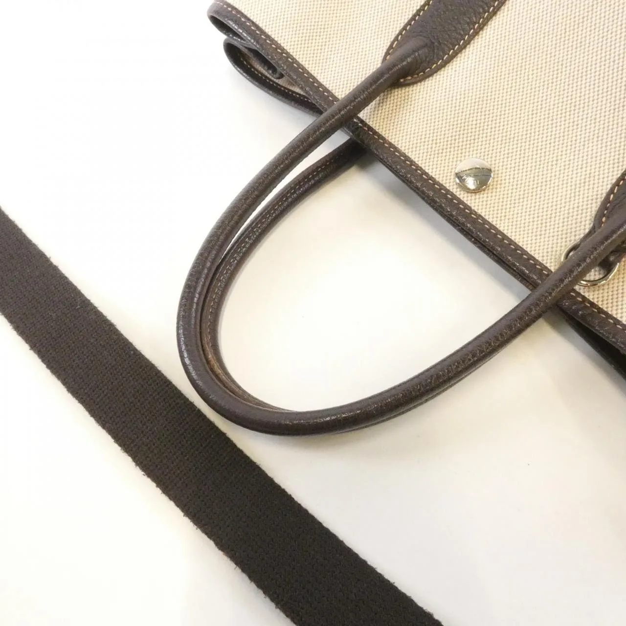 HERMES Garden Party 041458CK Tote Brown Rank B - Thumbnail 4