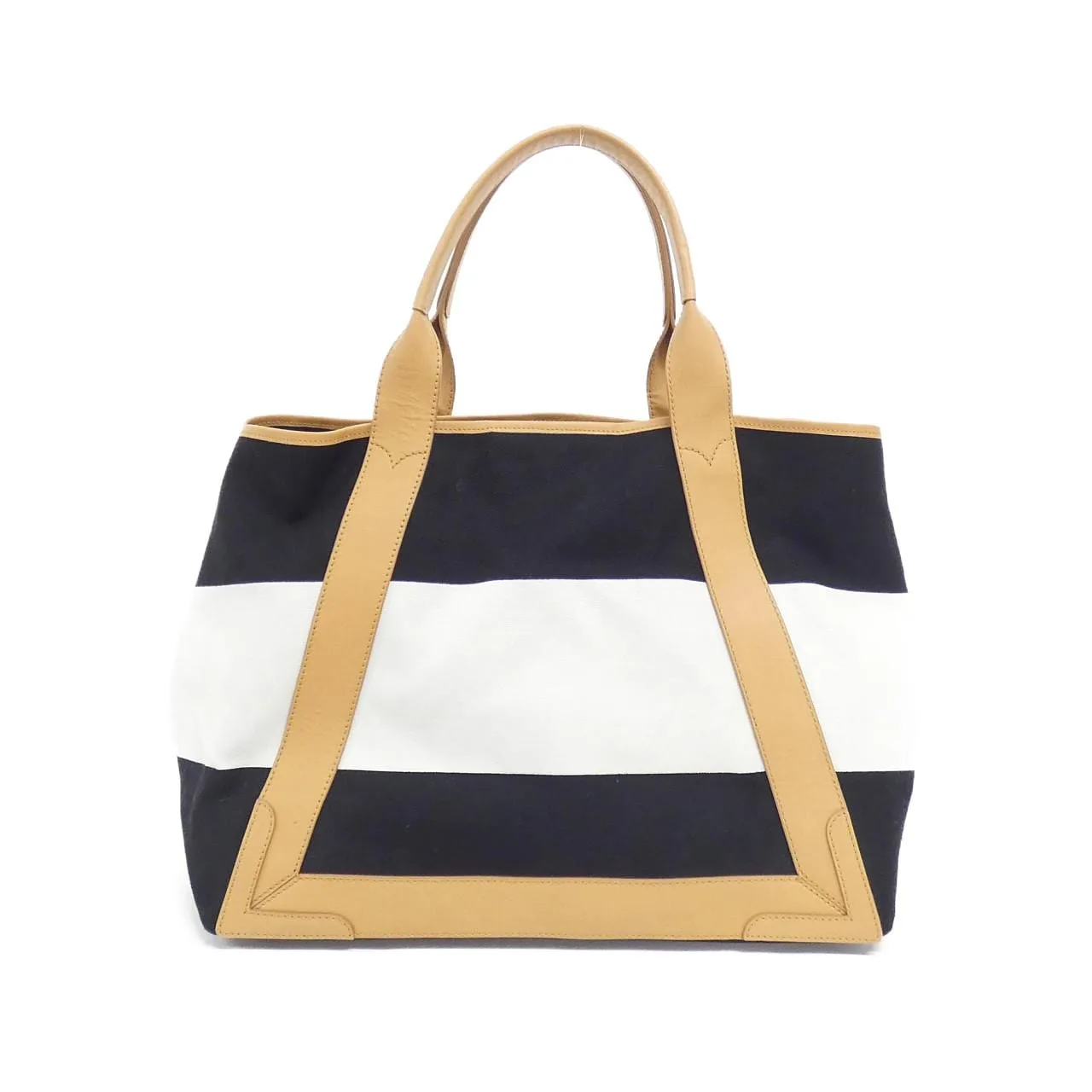 BALENCIAGA 339936 KVS1N Handbag Canvas 黑色 帆布 中古品A - 縮圖 2