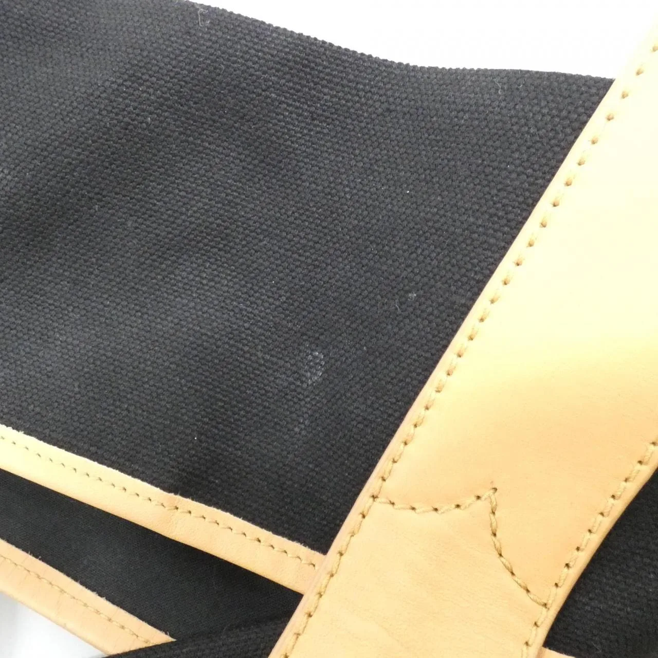 BALENCIAGA 339936 KVS1N Handbag Canvas 黑色 帆布 中古品A - 縮圖 5