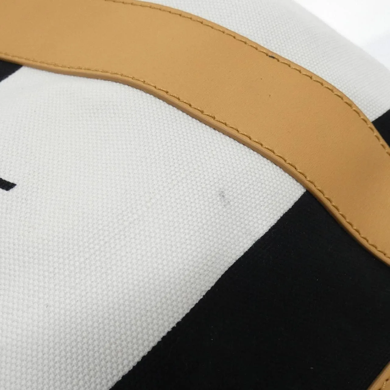 BALENCIAGA 339936 KVS1N Handbag Canvas 黑色 帆布 中古品A - 縮圖 6