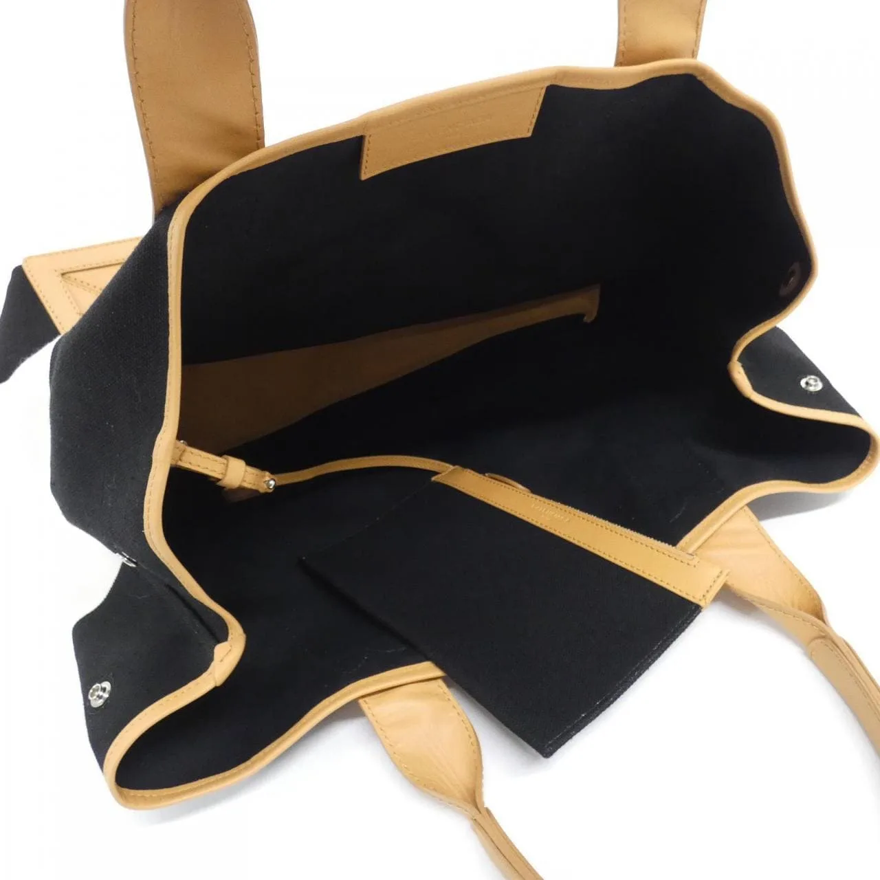 BALENCIAGA 339936 KVS1N Handbag Canvas 黑色 帆布 中古品A - 縮圖 9