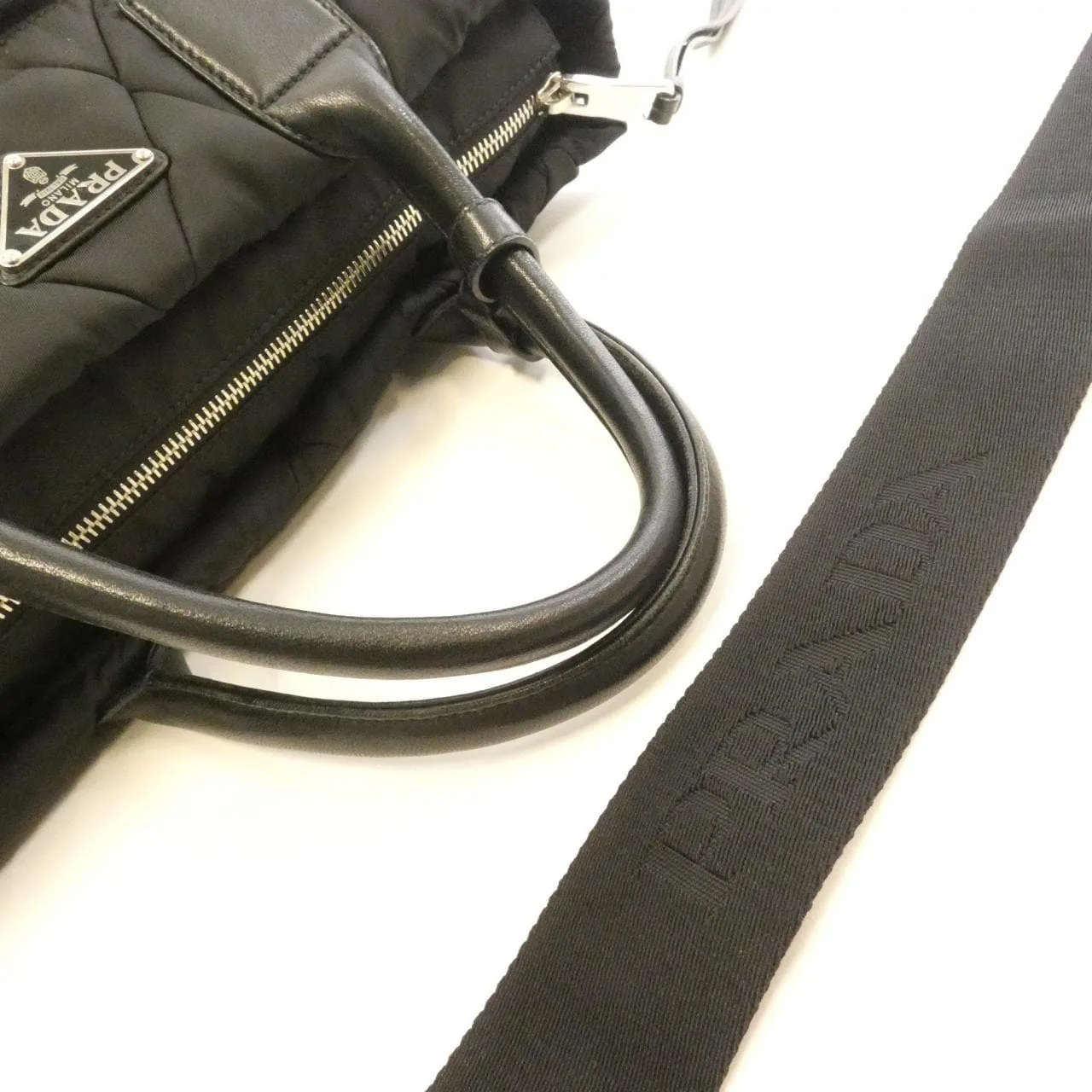 PRADA 1BG168 Handbag Black Rank A - Thumbnail 4