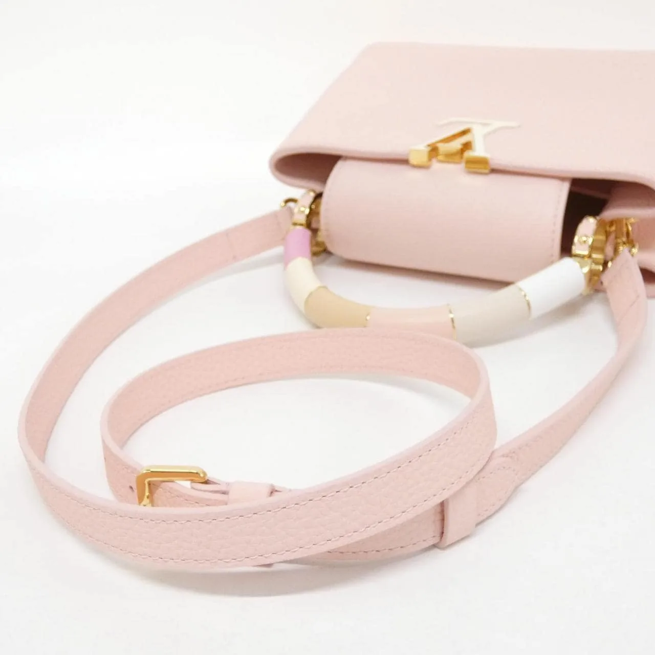 LOUIS VUITTON Capucines M21345 Handbag 粉色 中古品A - 縮圖 5