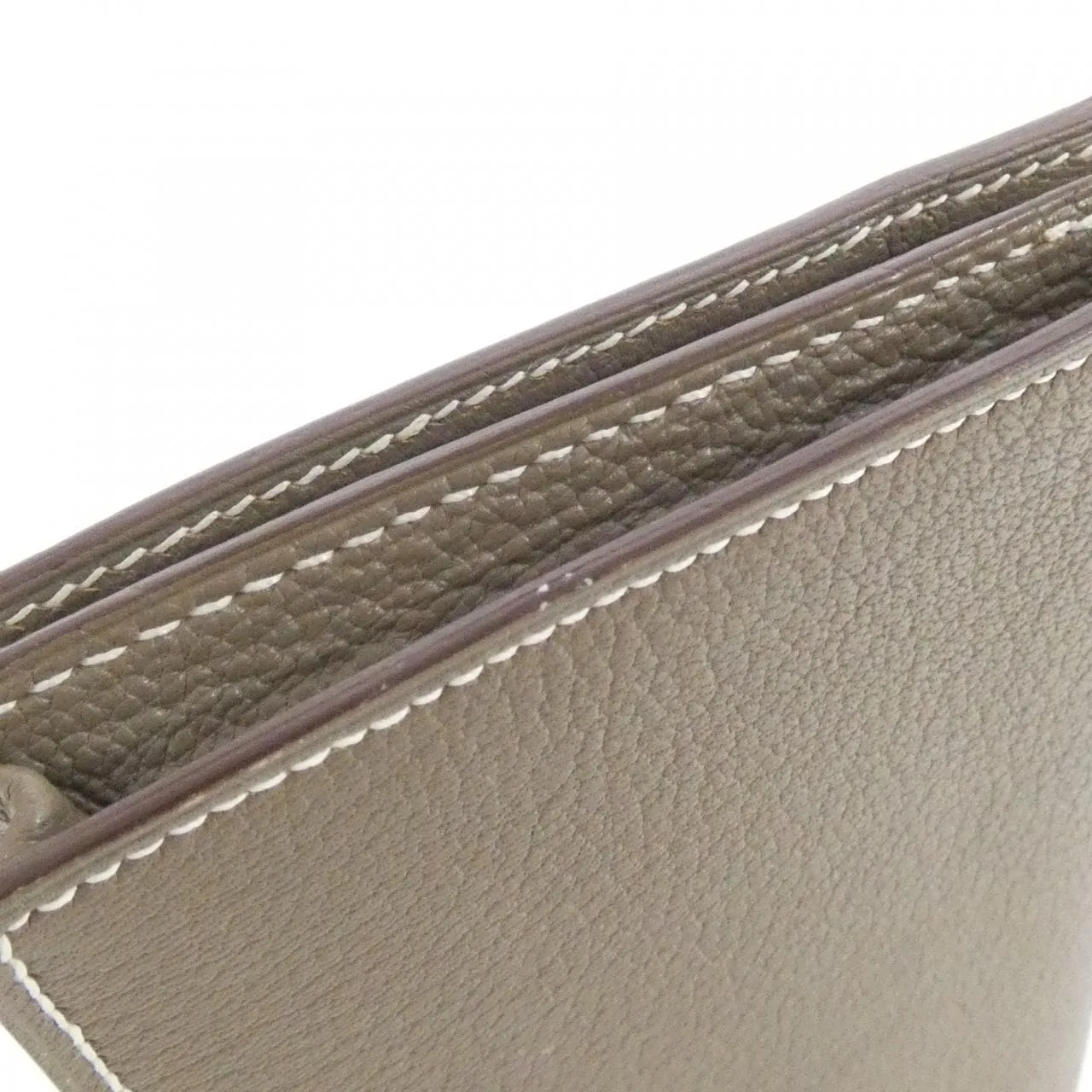 HERMES 039078CK Wallet Leather Etoupe 皮革 中古品A - 縮圖 4