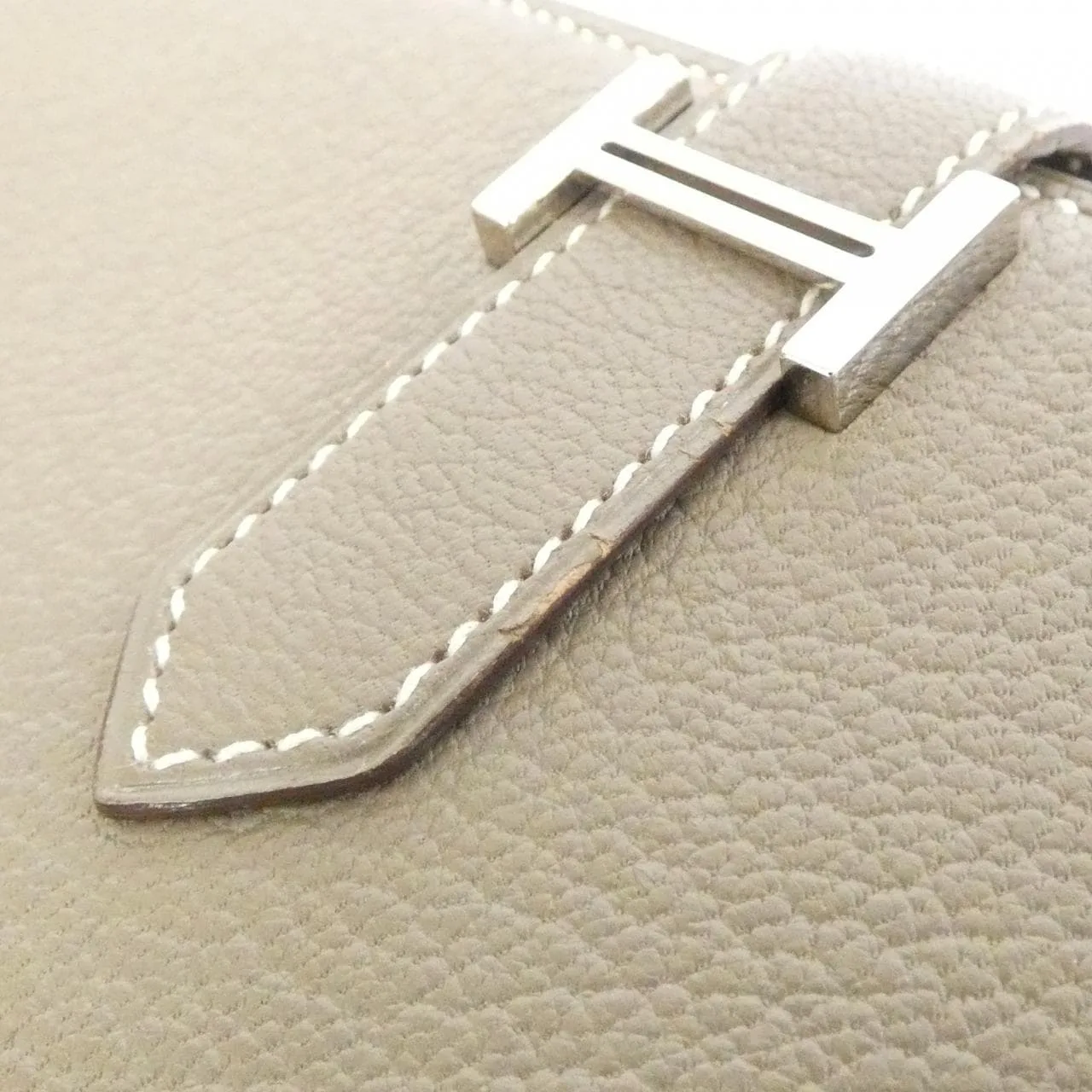 HERMES 039078CK Wallet Leather Etoupe 皮革 中古品A - 縮圖 5