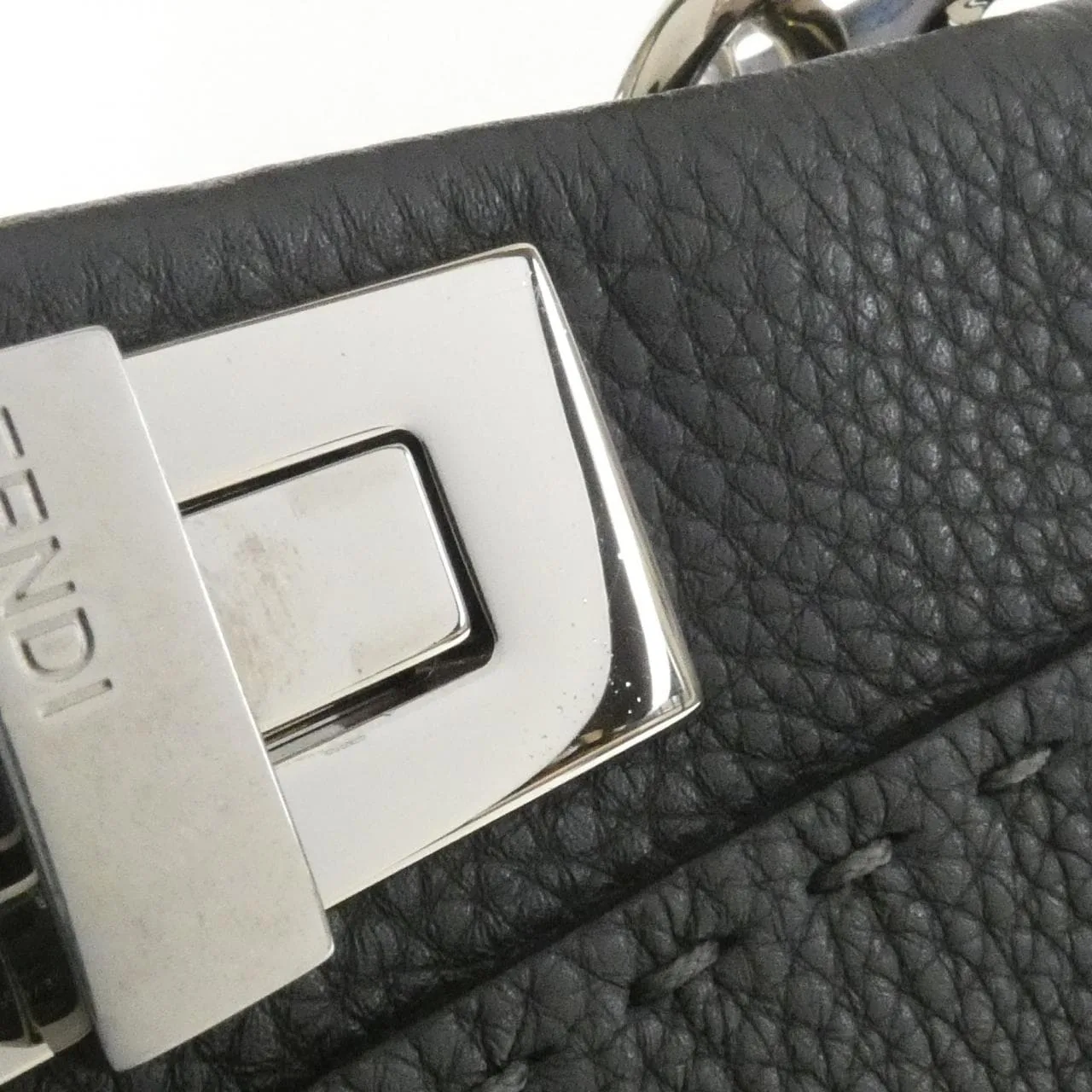 FENDI Peekaboo 8BN226 Q0J Handbag 黑色 中古品B - 縮圖 4