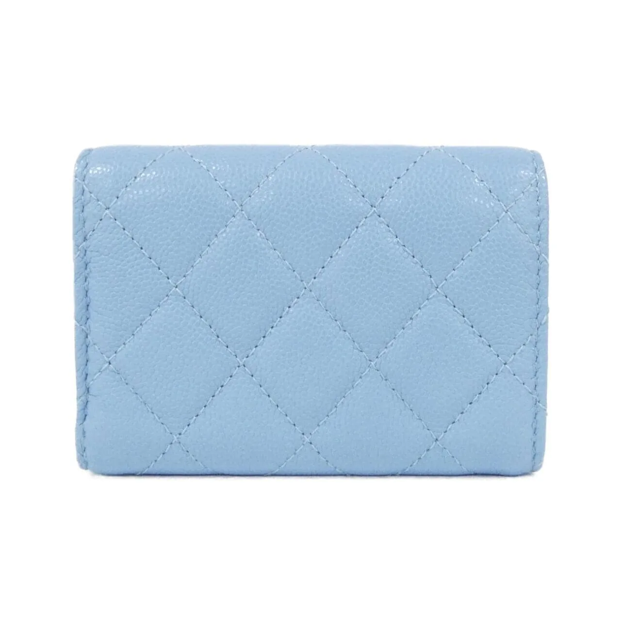 CHANEL Chanel 19 AP3397 Wallet Grained Calfskin Blue Grained Calfskin Rank A - Thumbnail 2