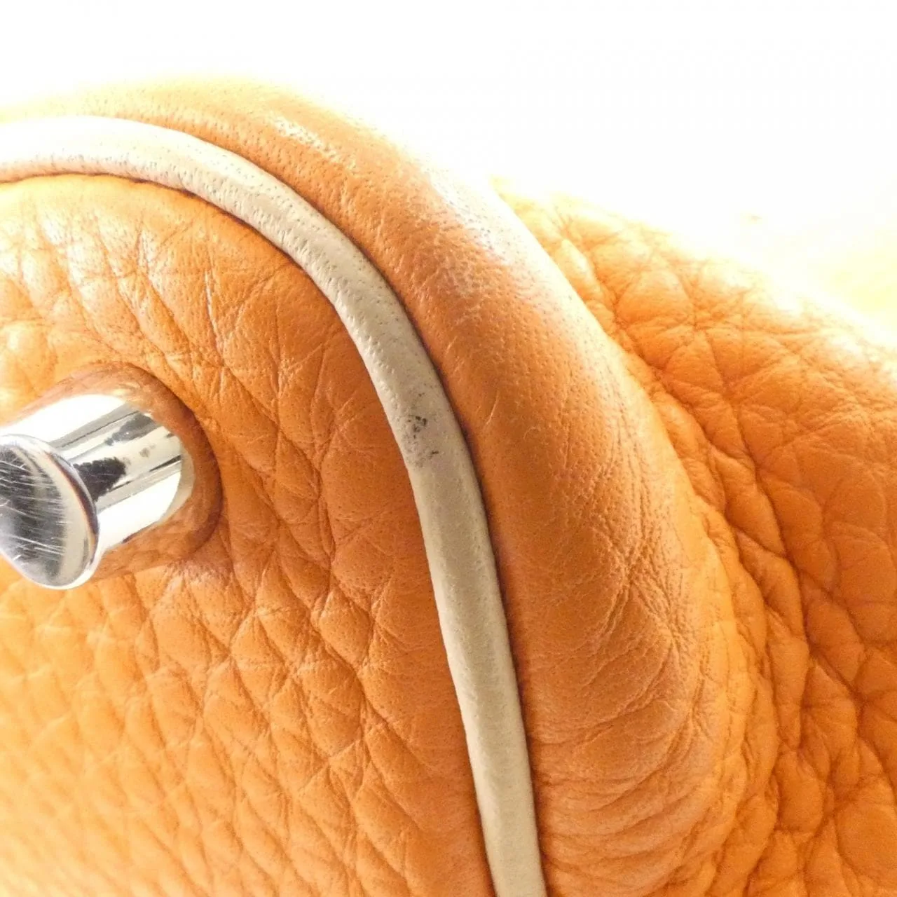 HERMES Picotin Handbag Clemence Black Clemence Leather Rank B - Thumbnail 3