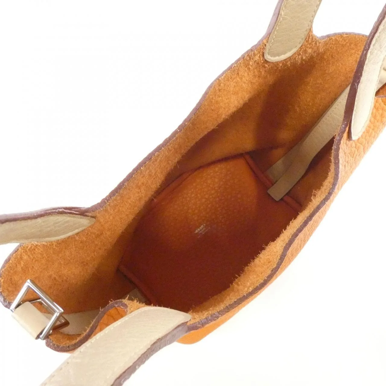 HERMES Picotin Handbag Clemence Black Clemence Leather Rank B - Thumbnail 8