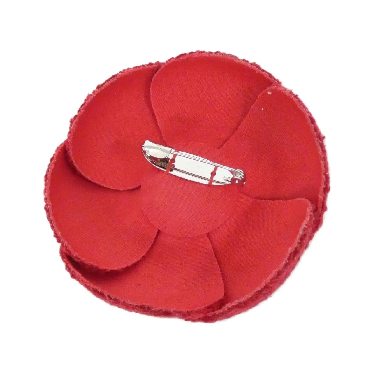 CHANEL AAA322 Accessories Tweed 紅色 粗花呢 中古品A - 縮圖 2