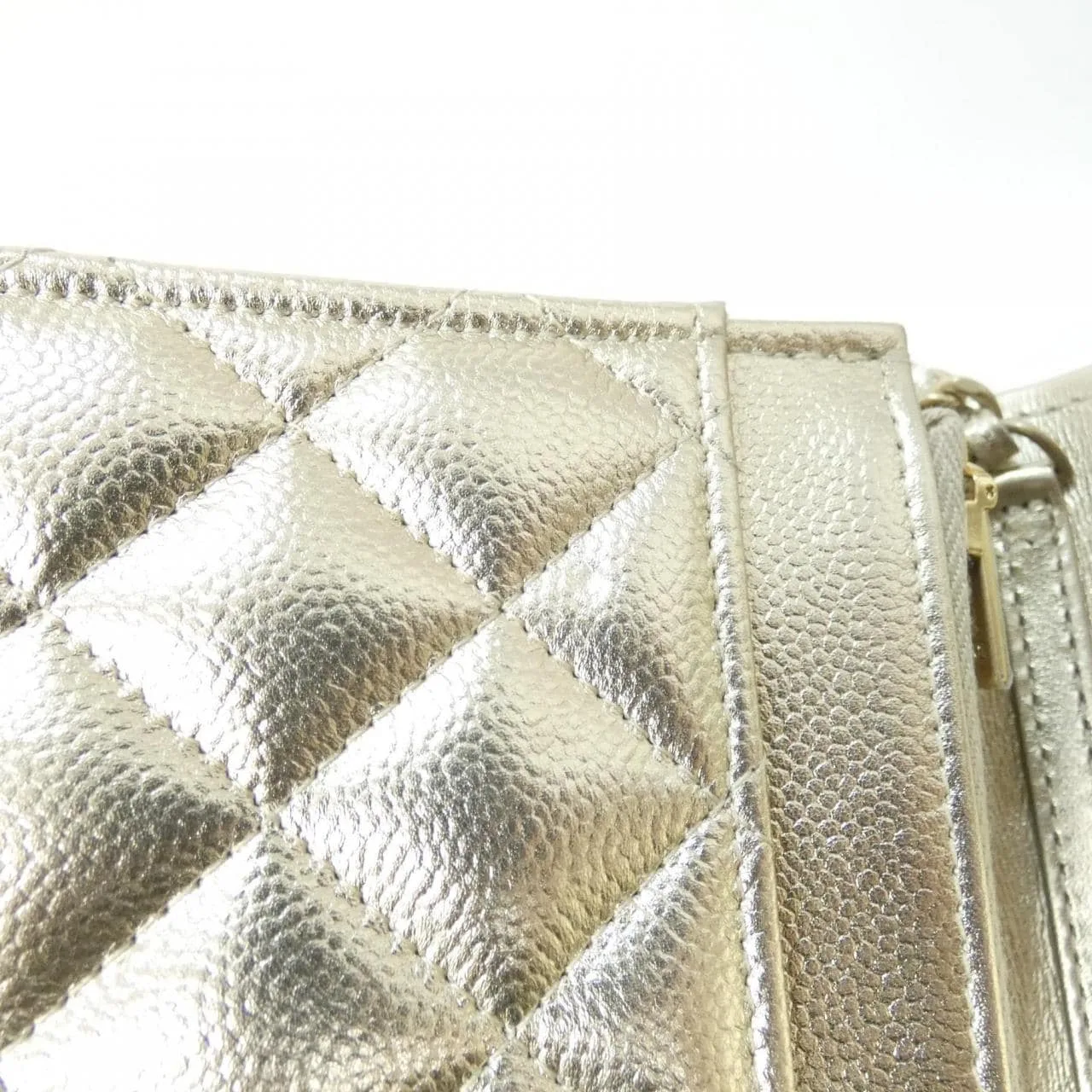 CHANEL Chanel 19 AP3938 Wallet Caviar Leather Gold Caviar Leather Rank A - Thumbnail 8