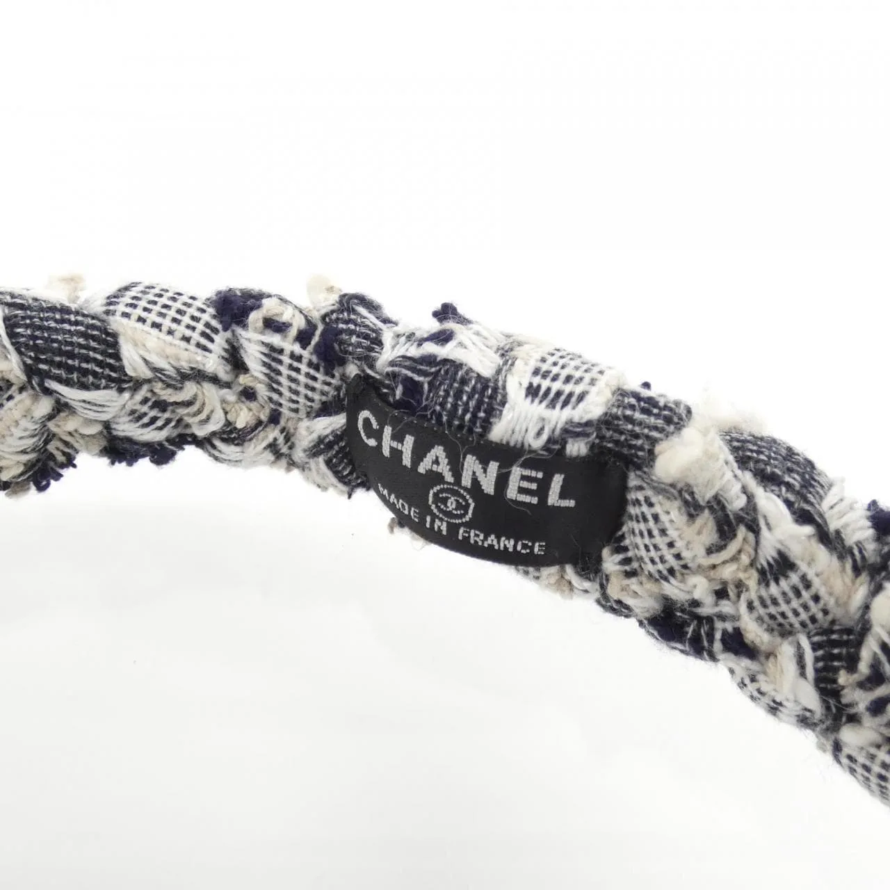 CHANEL Accessories Tweed 白色 粗花呢 中古品A - 縮圖 3