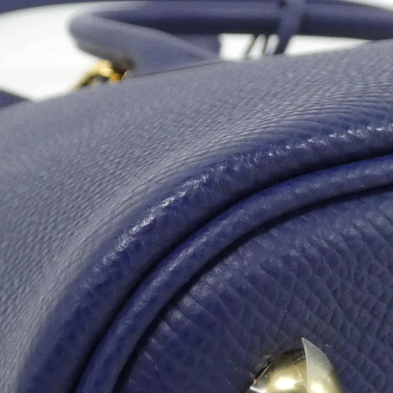 HERMES Bolide 082798CC Handbag Epsom 藍色 Epsom 皮 中古品A - 縮圖 2