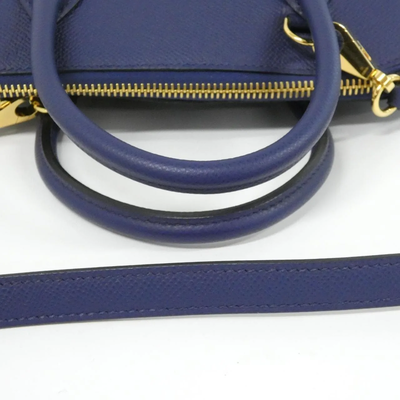 HERMES Bolide 082798CC Handbag Epsom 藍色 Epsom 皮 中古品A - 縮圖 6