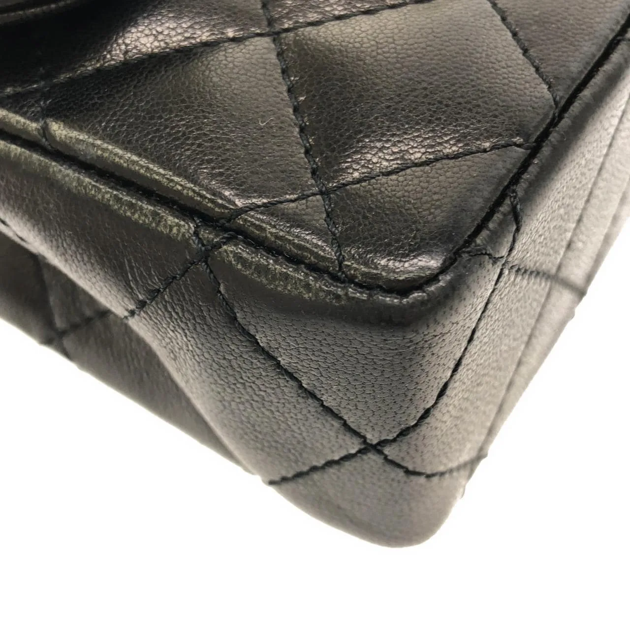 CHANEL Shoulder Lambskin 黑色 羊皮 中古品A - 縮圖 3
