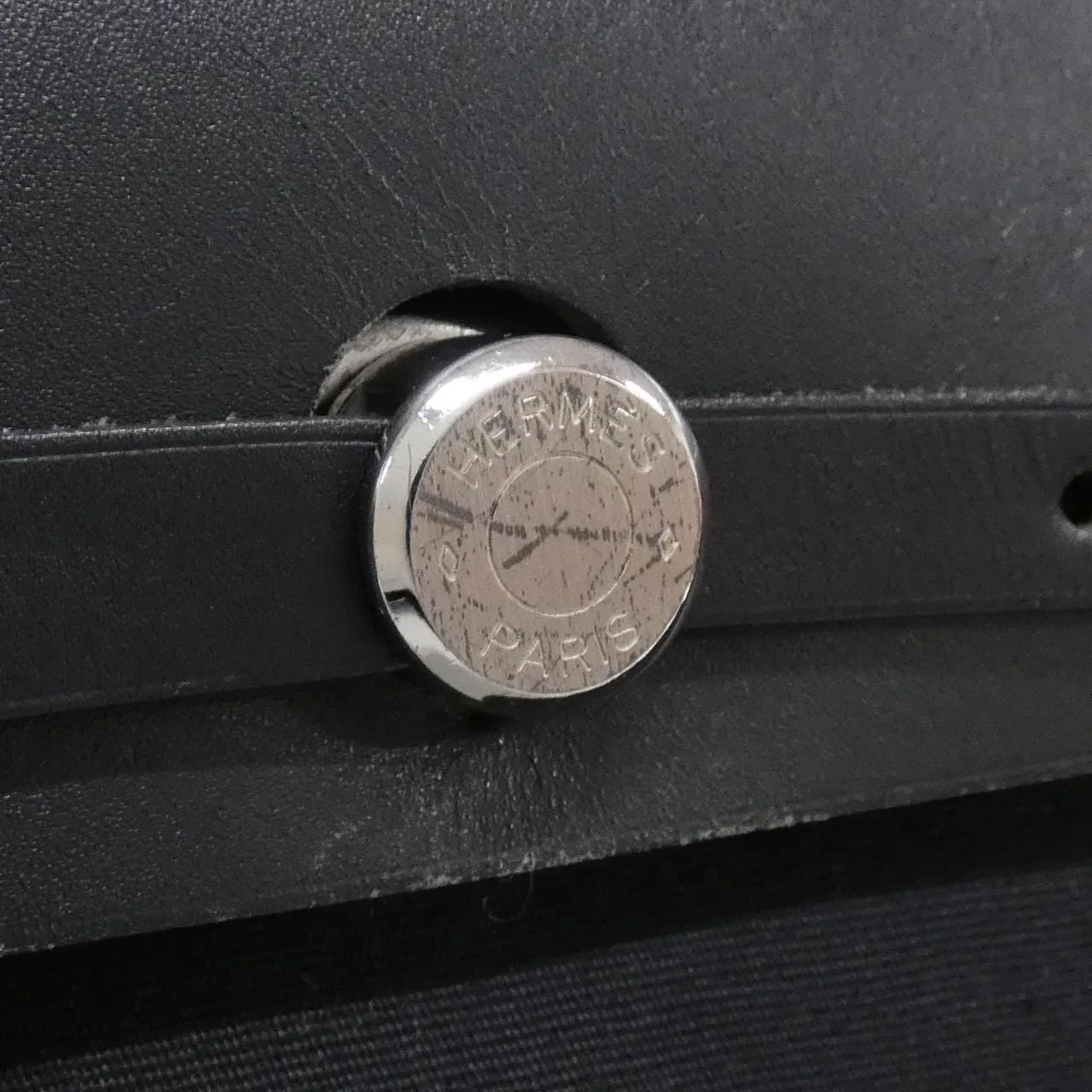 HERMES Herbag 034409CB Handbag 黑色 中古品A - 縮圖 5