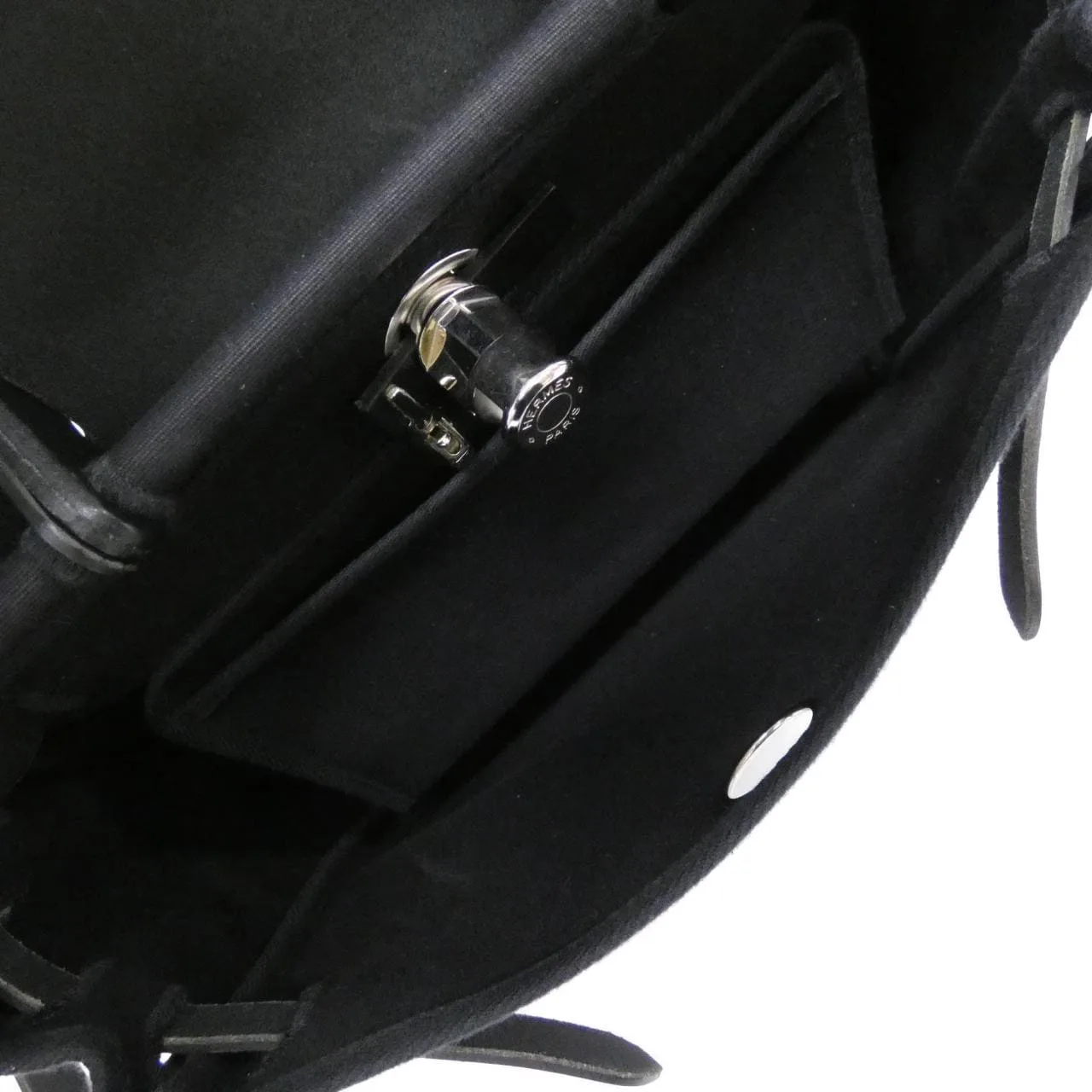 HERMES Herbag 034409CB Handbag 黑色 中古品A - 縮圖 9