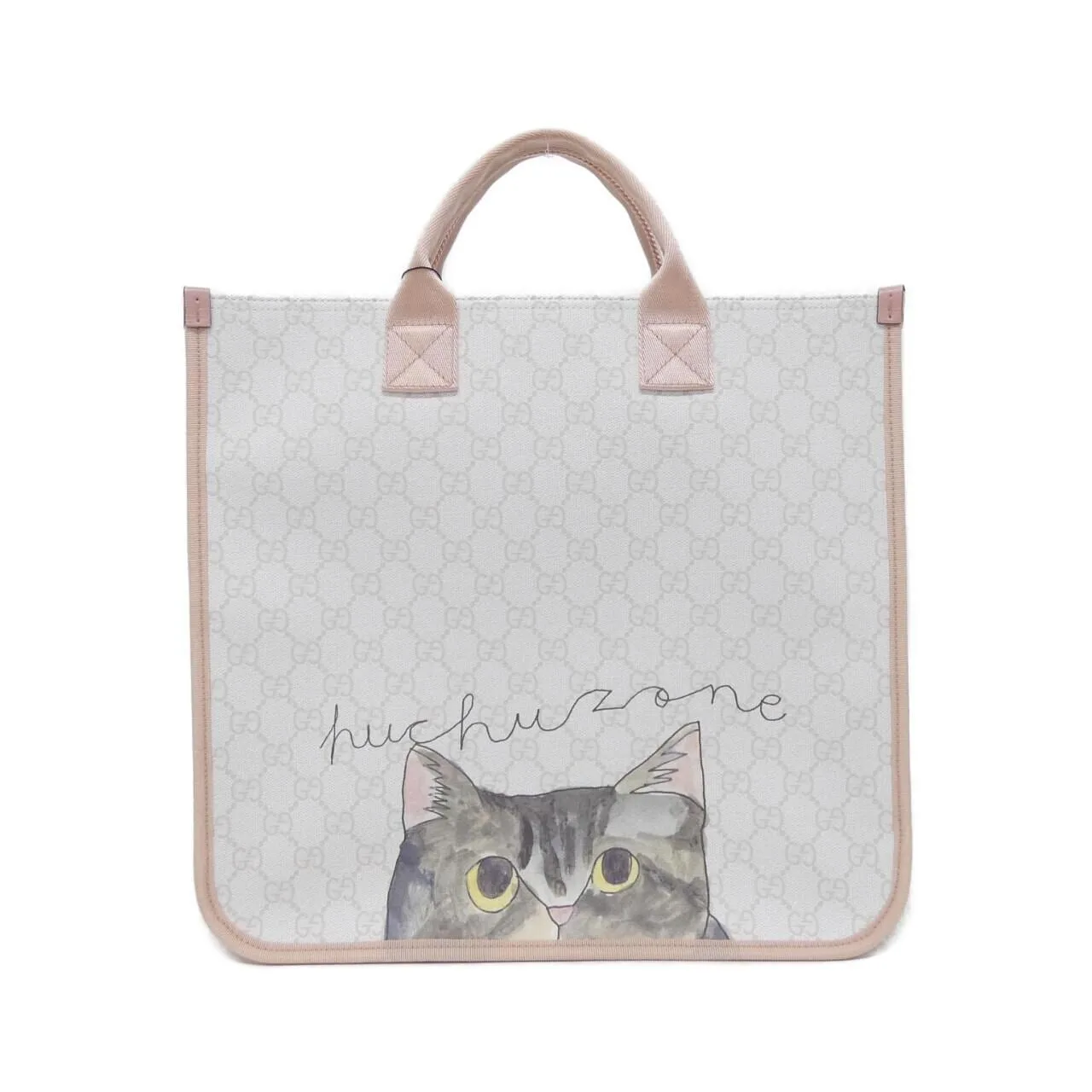 GUCCI 605831 FAEI5 Handbag Canvas 黑色 帆布 中古品A - 縮圖 2