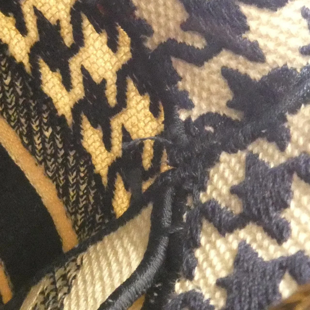 DIOR Lady Dior M0565OZAF Handbag Canvas 黑色 帆布 中古品A - 縮圖 7