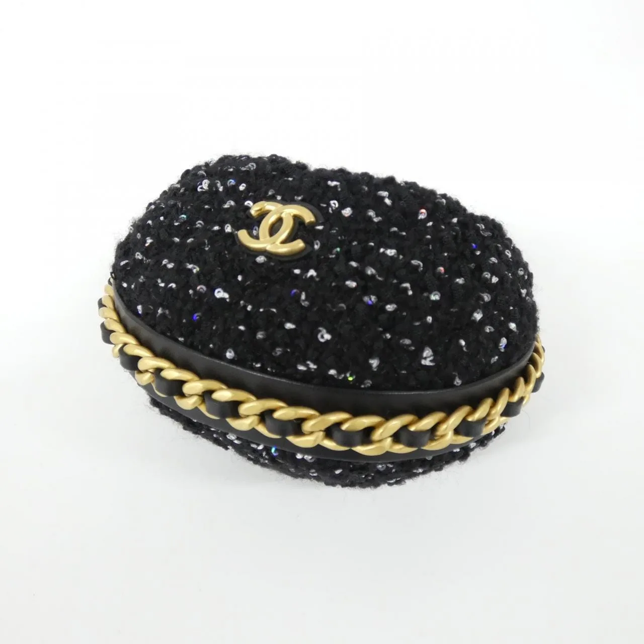 CHANEL AP4692 Pouch Tweed 黑色 粗花呢 未使用品 - 縮圖 3