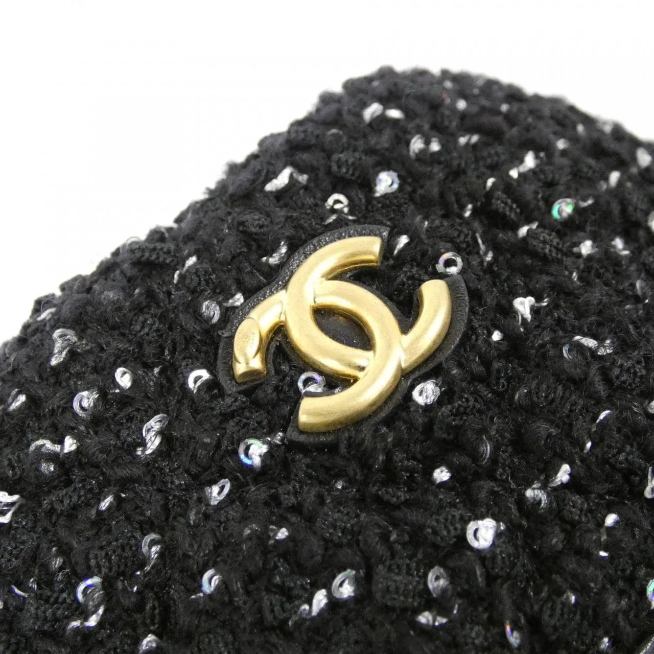 CHANEL AP4692 Pouch Tweed 黑色 粗花呢 未使用品 - 縮圖 4