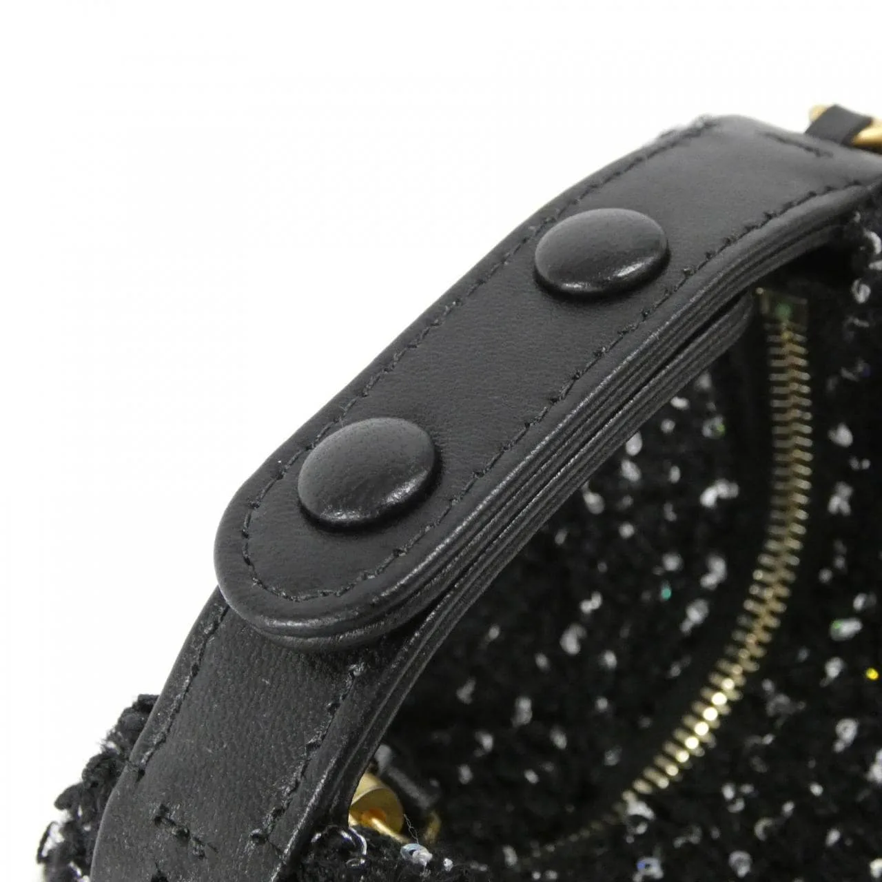 CHANEL AP4692 Pouch Tweed 黑色 粗花呢 未使用品 - 縮圖 5