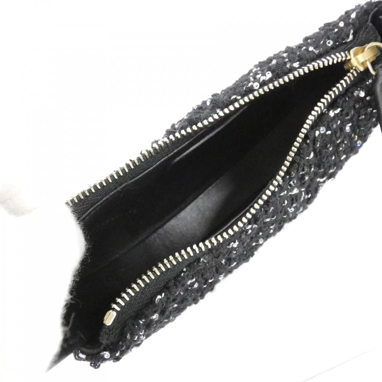 CHANEL AP4692 Pouch Tweed 黑色 粗花呢 未使用品 - 縮圖 6