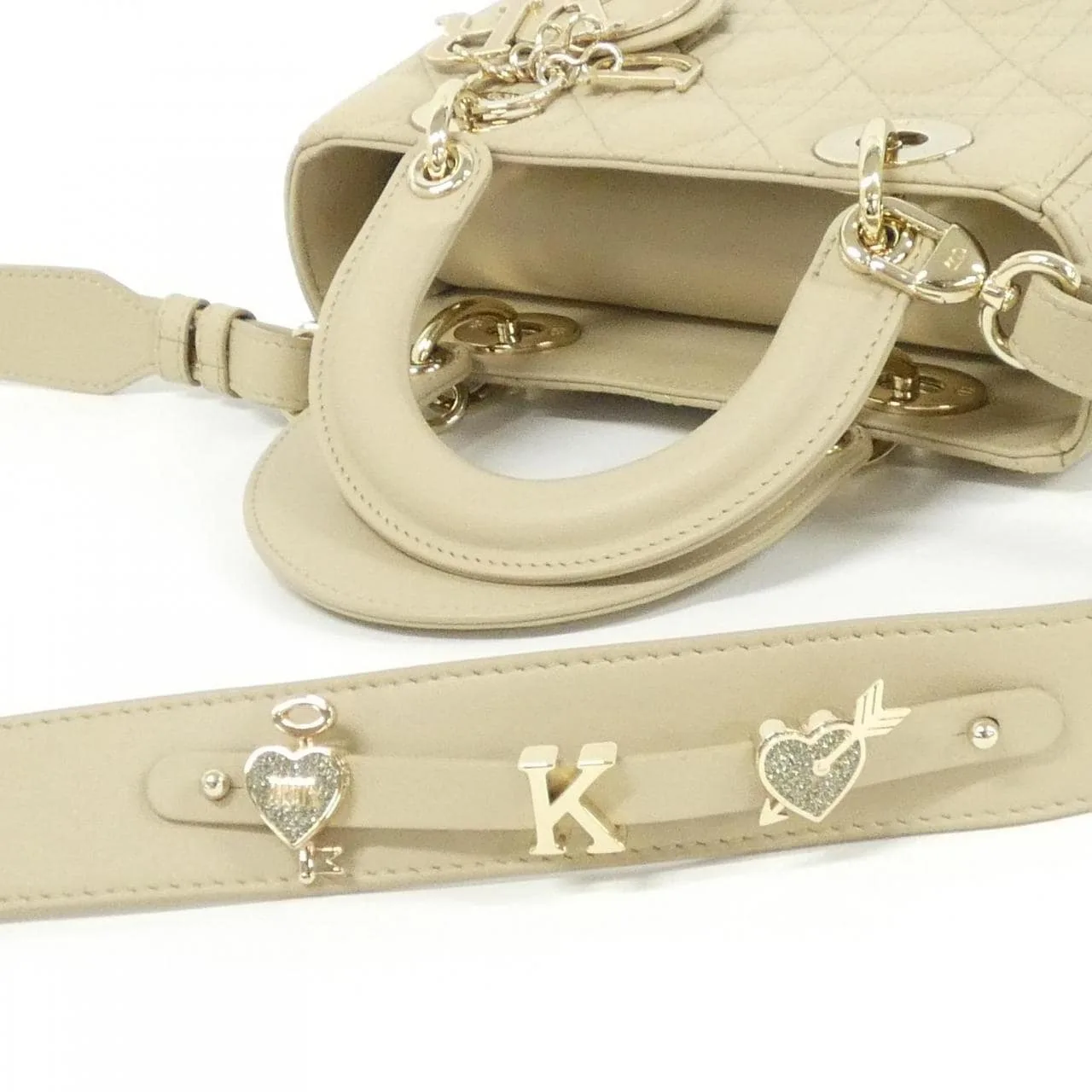 DIOR Lady Dior M0538OCEA Handbag Lambskin 黑色 羊皮 中古品A - 縮圖 6