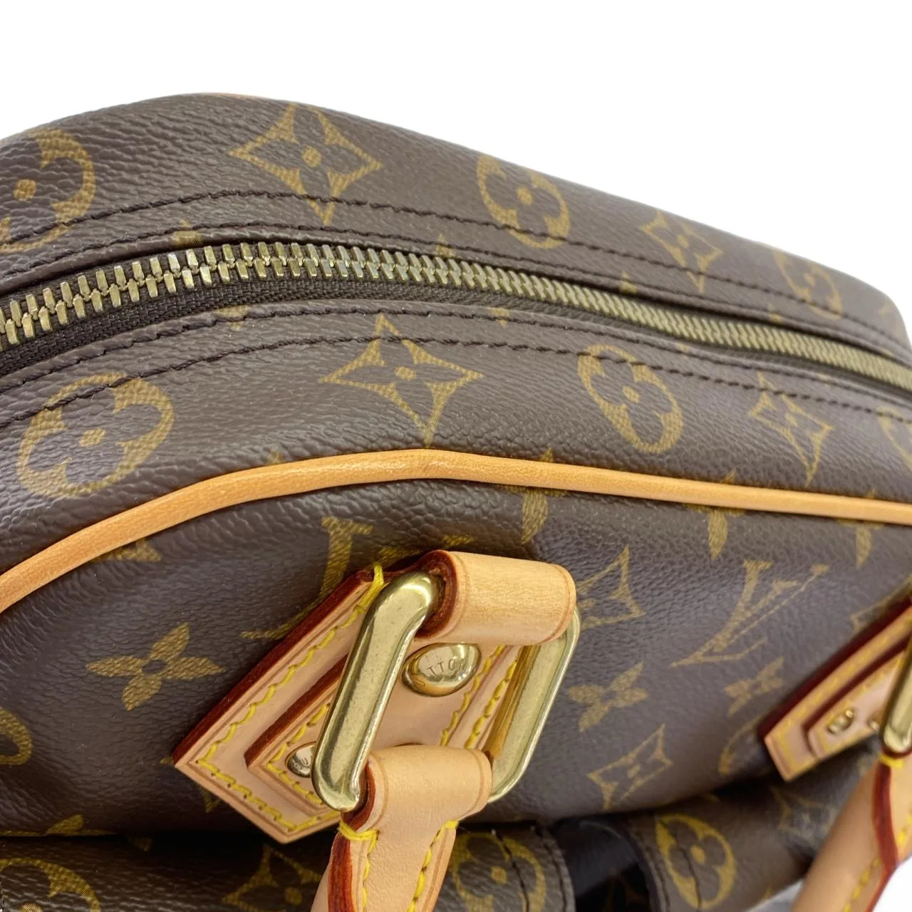 LOUIS VUITTON M40026 Handbag Monogram 黑色 Monogram 中古品A - 縮圖 4