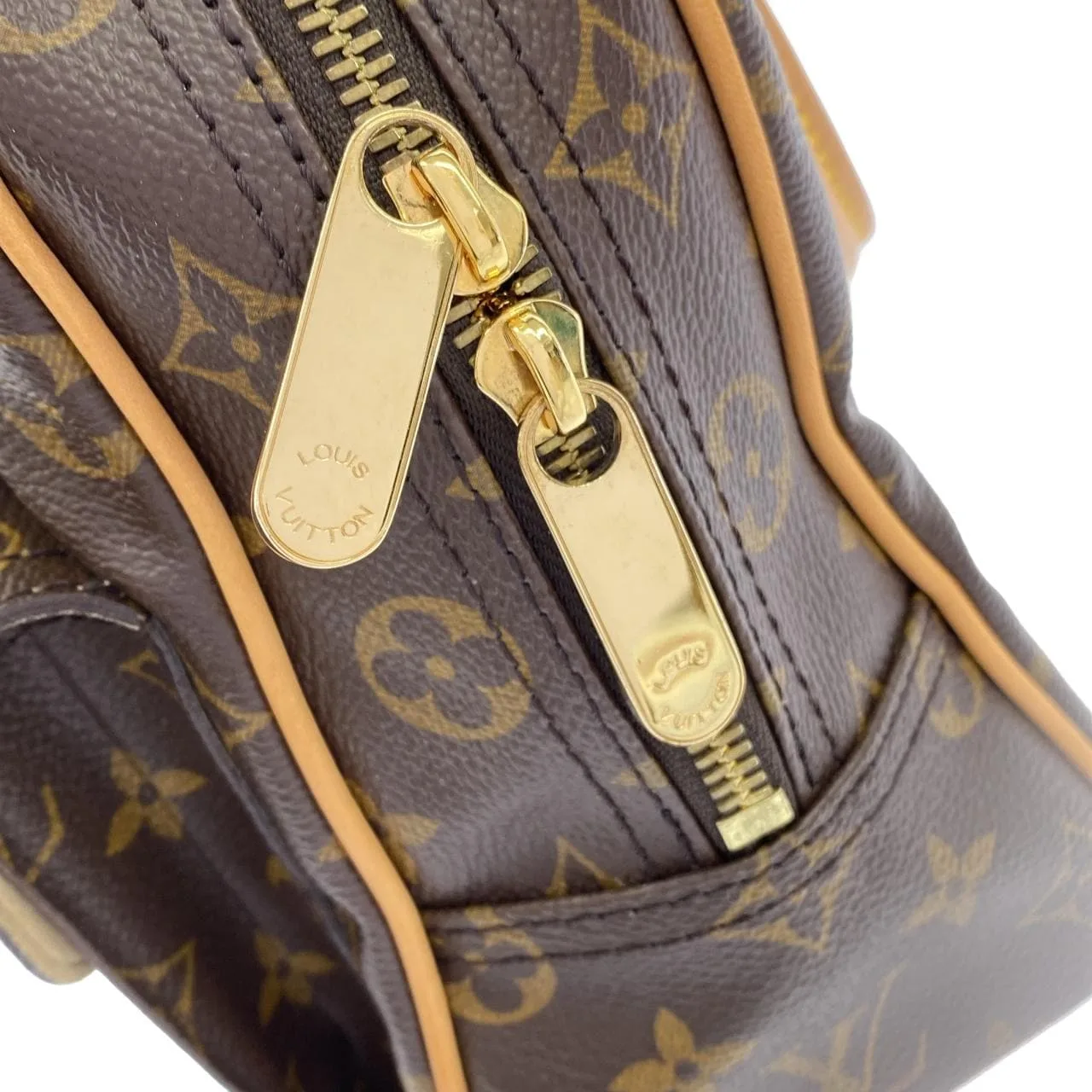 LOUIS VUITTON M40026 Handbag Monogram 黑色 Monogram 中古品A - 縮圖 5