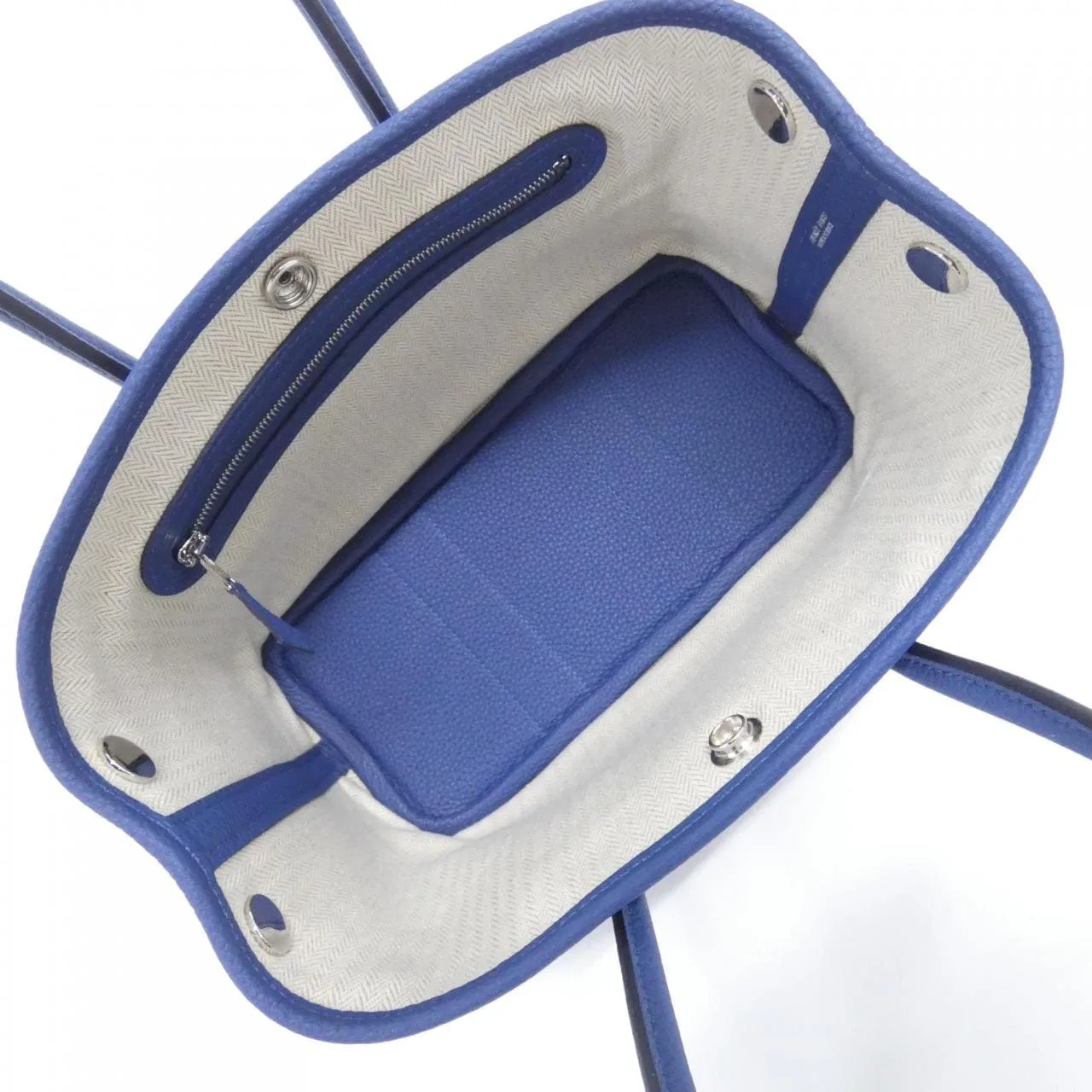 HERMES 086729CK Handbag Togo Blue Togo Leather Unused - Thumbnail 4