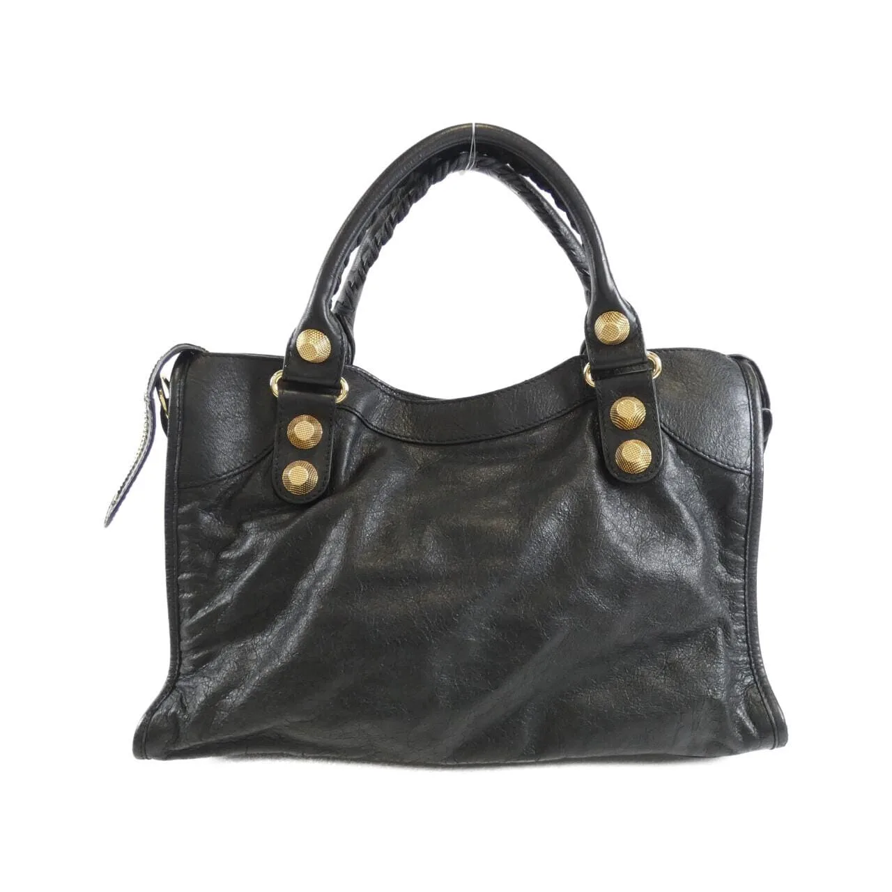 BALENCIAGA Le City 173084 D94JG Handbag Leather 黑色 皮革 中古品B - 縮圖 2