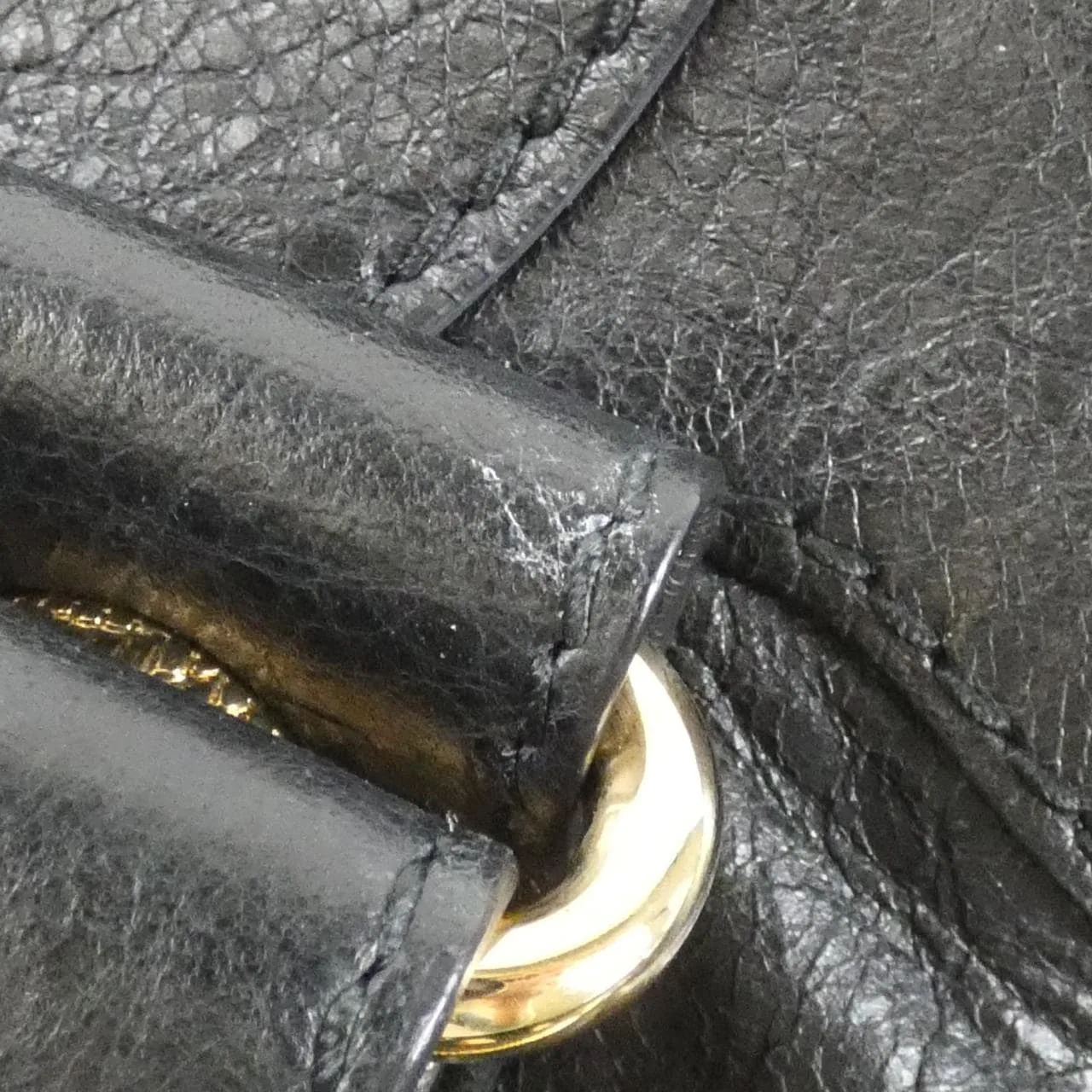 BALENCIAGA Le City 173084 D94JG Handbag Leather 黑色 皮革 中古品B - 縮圖 6