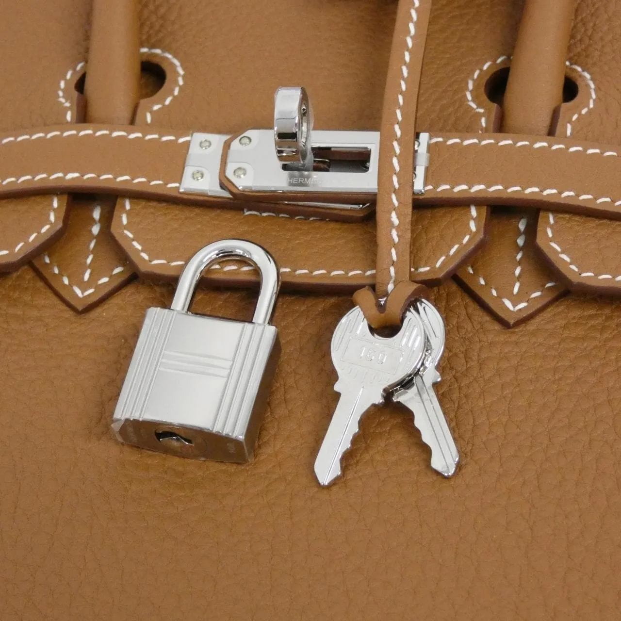 HERMES 041344CK Handbag Togo Gold Togo Leather - Thumbnail 4