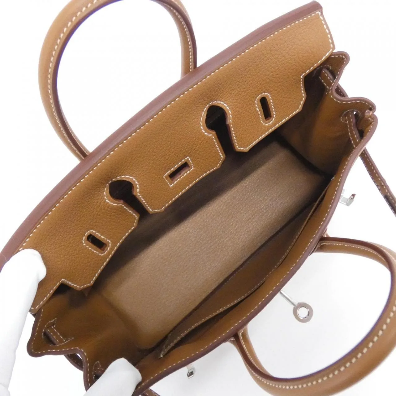 HERMES 041344CK Handbag Togo Gold Togo Leather - Thumbnail 6